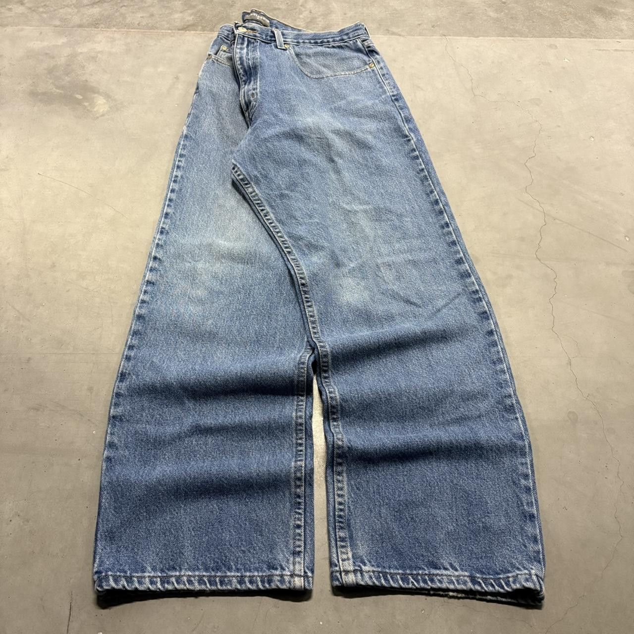 Vintage Crazy Vintage Y2K/2000s Baggy Workwear Style Medium Wash Denim Jeans! Size US 38 / EU 54 - 3 Thumbnail