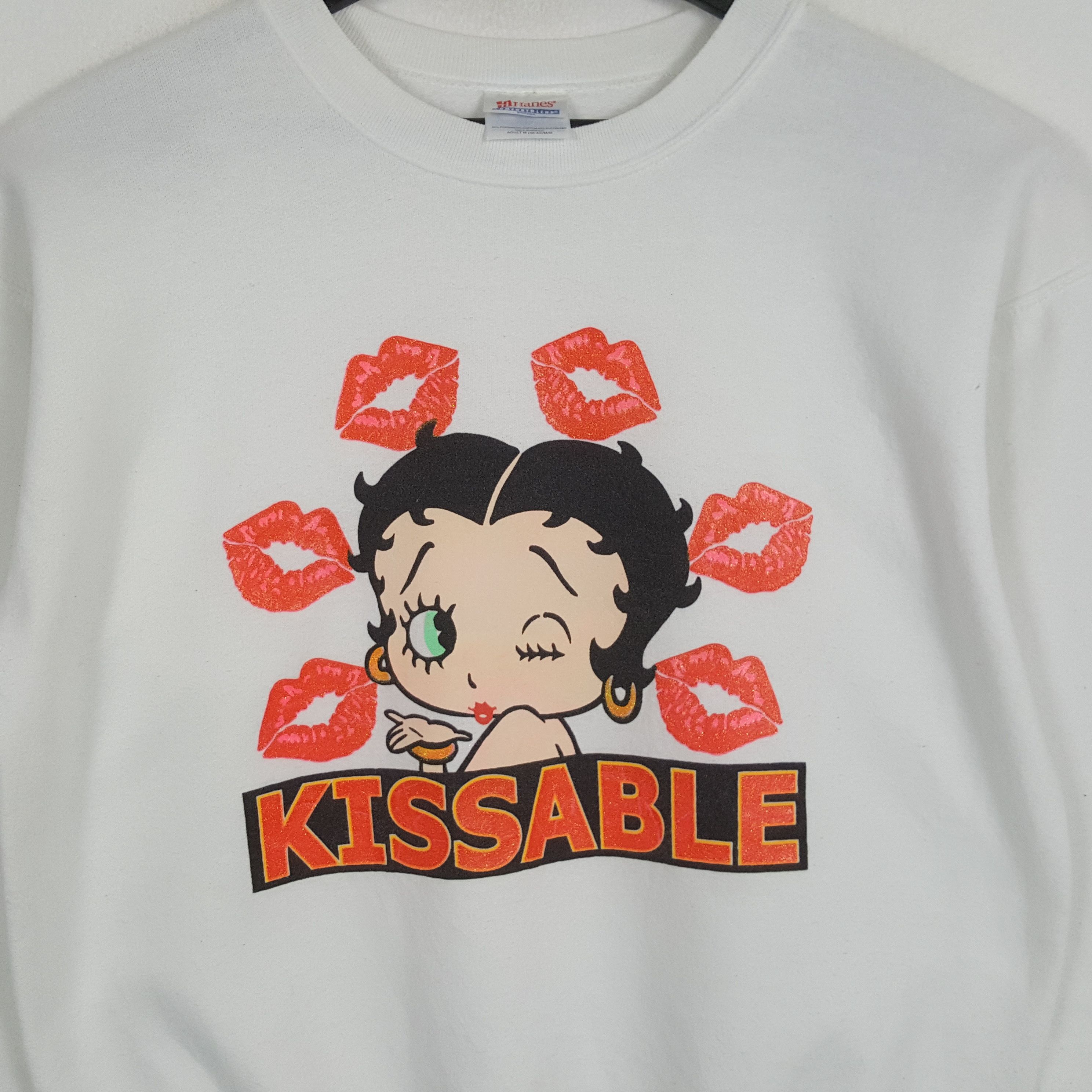 Cartoon Network × Vintage BETTY BOOP KISSABLE Cartoon Vintage Sweatshirt Size US M / EU 48-50 / 2 - 2 Thumbnail