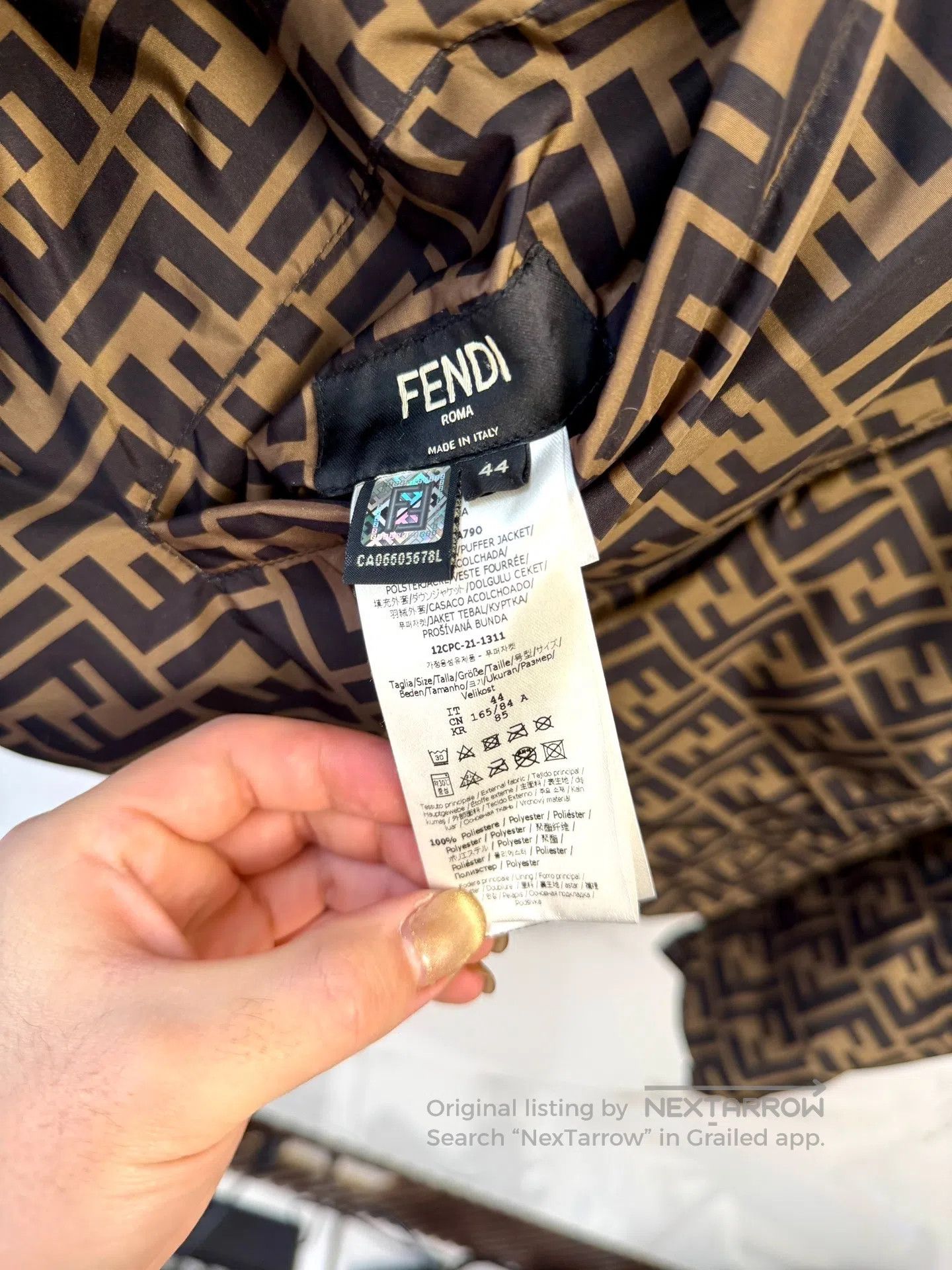Fendi FENDI Monogrammed Reversible Down Jacket| Size US S / EU 44-46 / 1 - 4 Thumbnail
