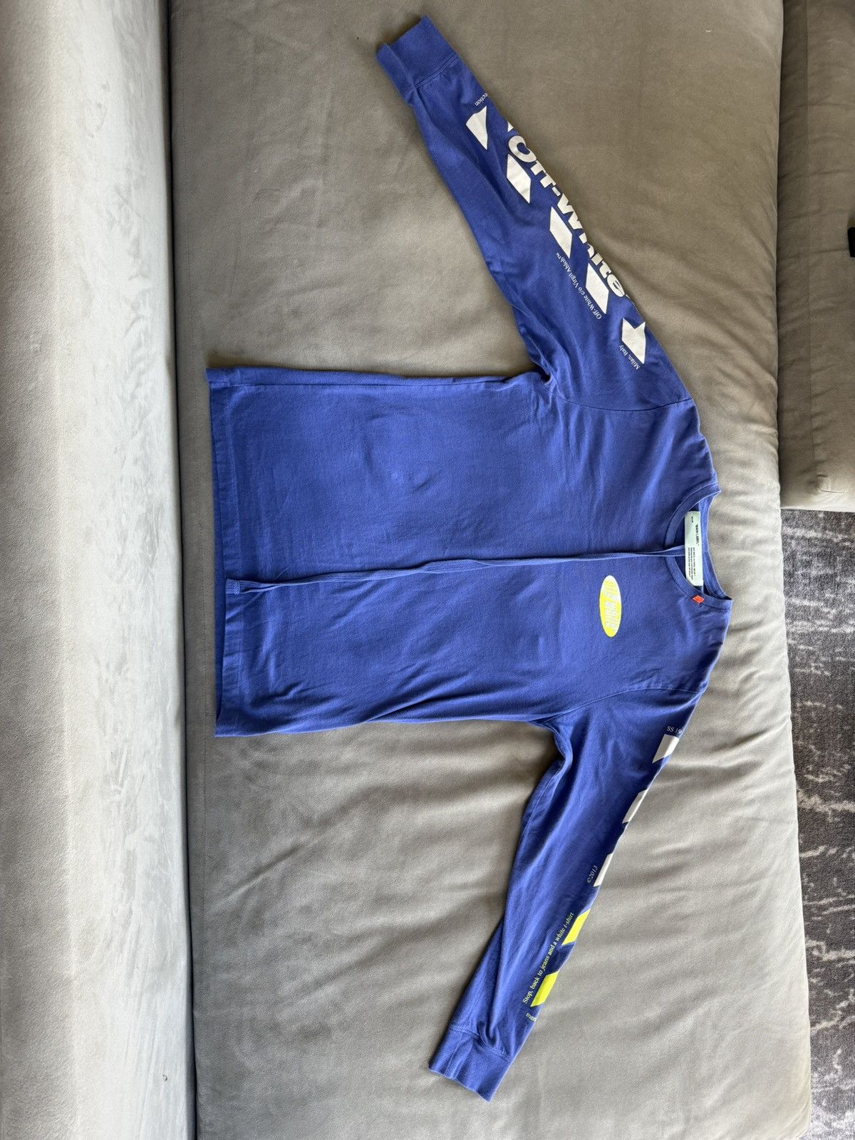Off-White Virgil era off white motocross style blue long sleeve Size US L / EU 52-54 / 3 - 1 Thumbnail