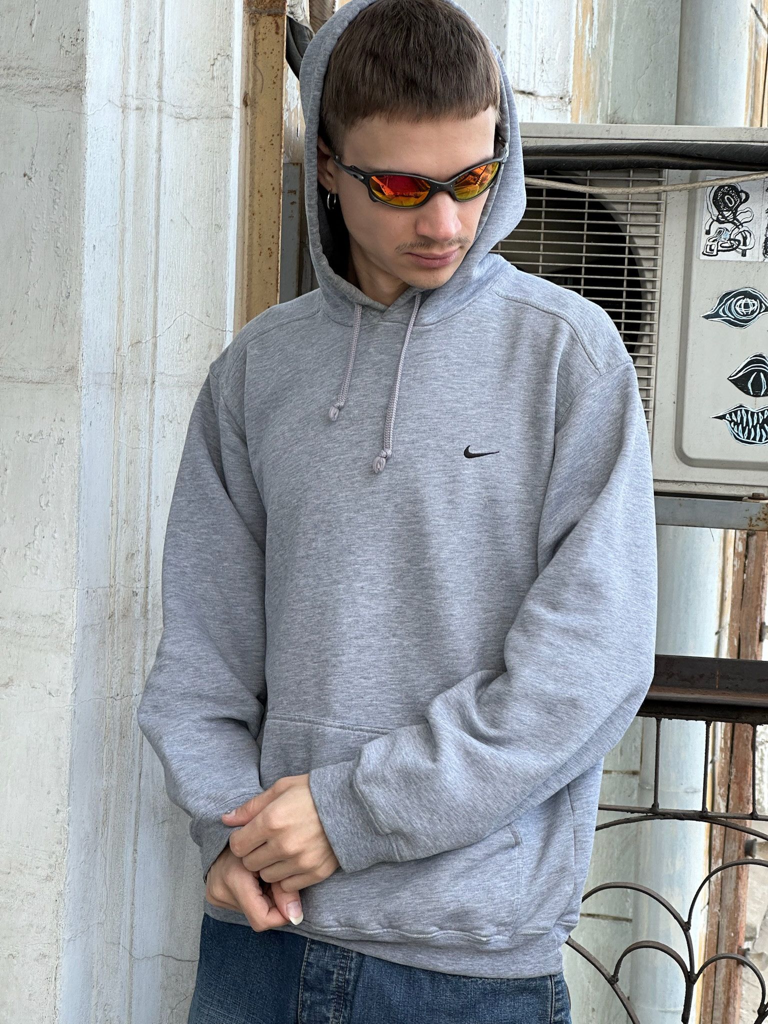 Nike NIKE hoodie Y2K Boxy Distressed Embroidery SWOOSH Size US M / EU 48-50 / 2 - 1 Thumbnail
