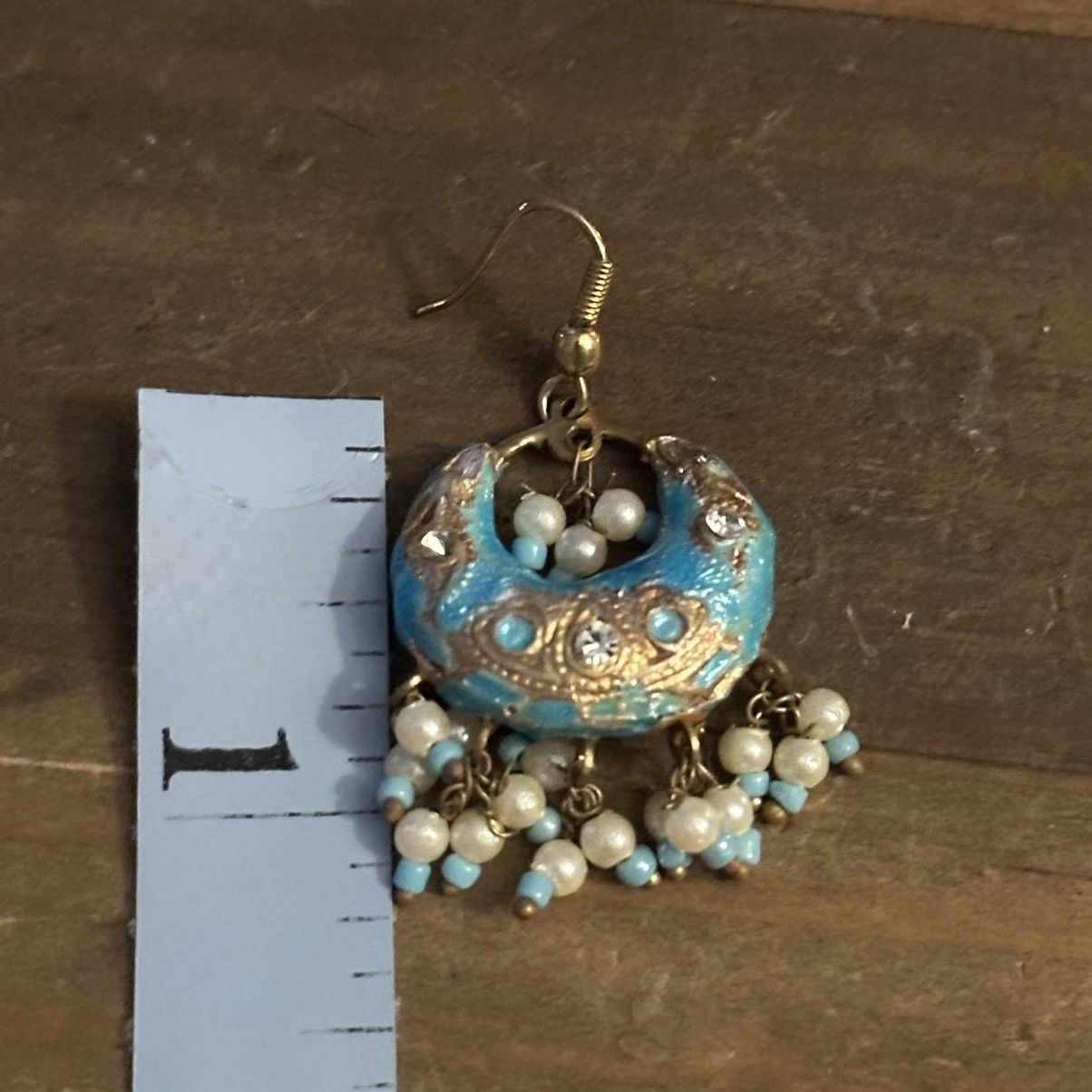 Other Meenakari Chandbali India hoop dangle earrings Size ONE SIZE - 3 Thumbnail