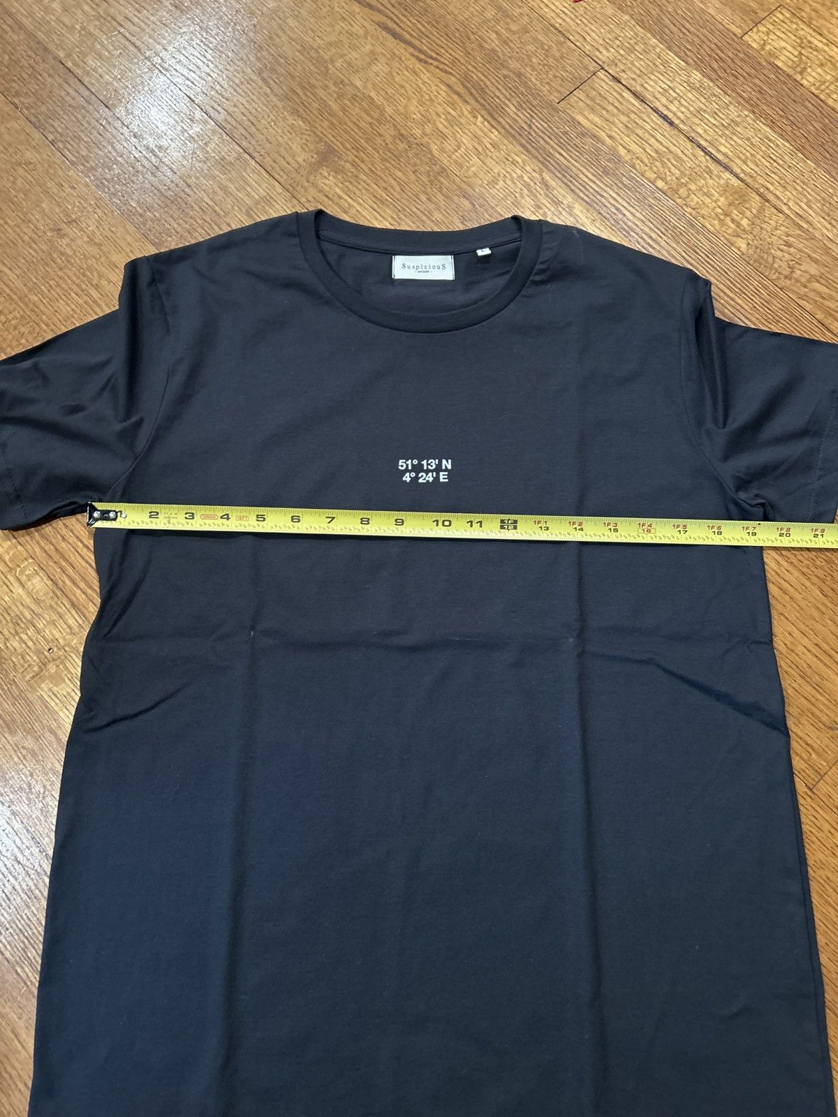 Suspicious Antwerp Suspicious Antwerp Longitude and Latitude Black T-Shirt New Size US L / EU 52-54 / 3 - 4 Thumbnail