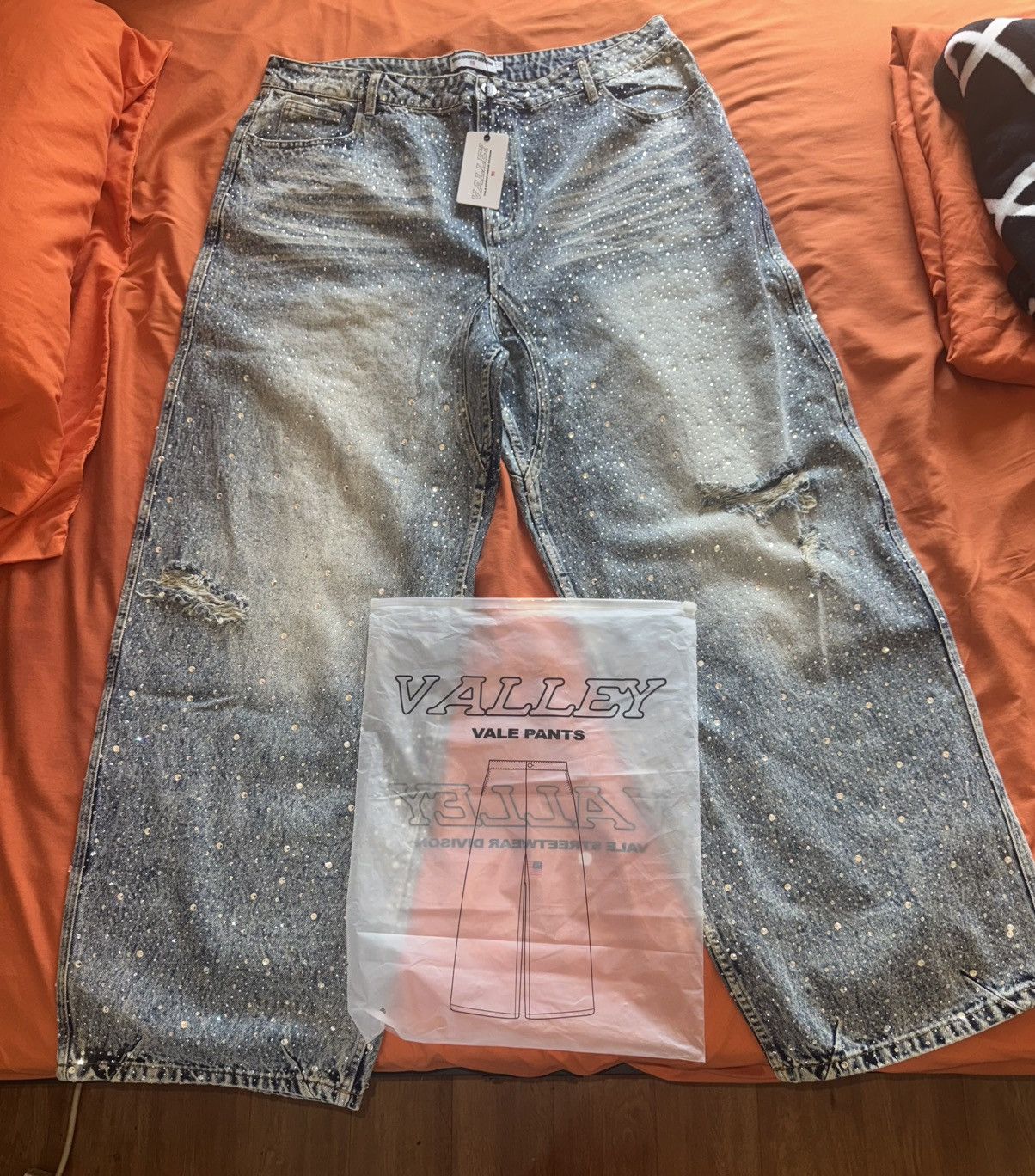 Vale Vale Forever Rhinestones Jeans Size US 38 / EU 54 - 5 Thumbnail
