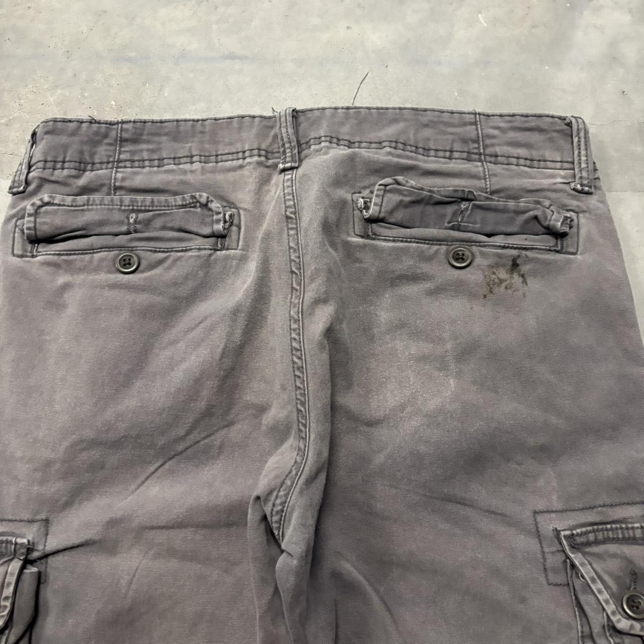 Japanese Brand × Vintage Crazy Vintage Y2K/2000s Grey Skater Streetwear Cargo Pants! Size US 34 / EU 50 - 7 Thumbnail