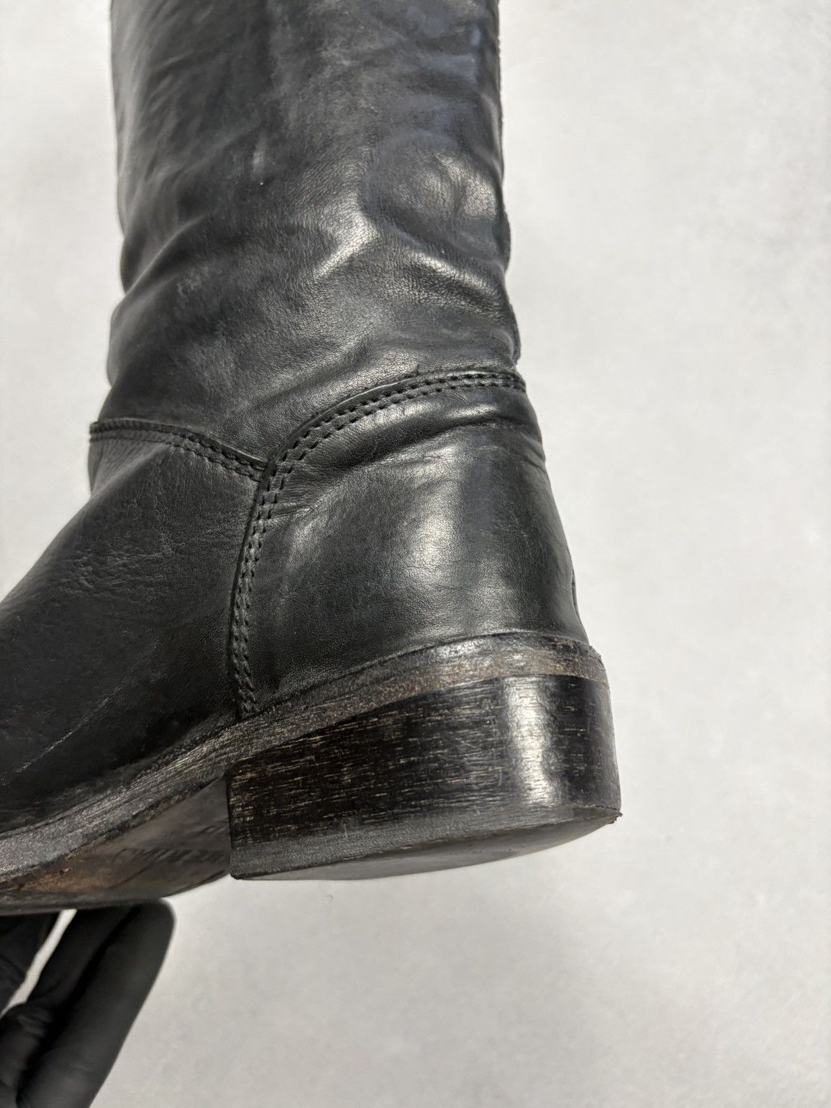 MoMA MOMA Distressed Leather Back Lace Combat Boots Avant Garde Size US 7 / IT 37 - 11 Thumbnail