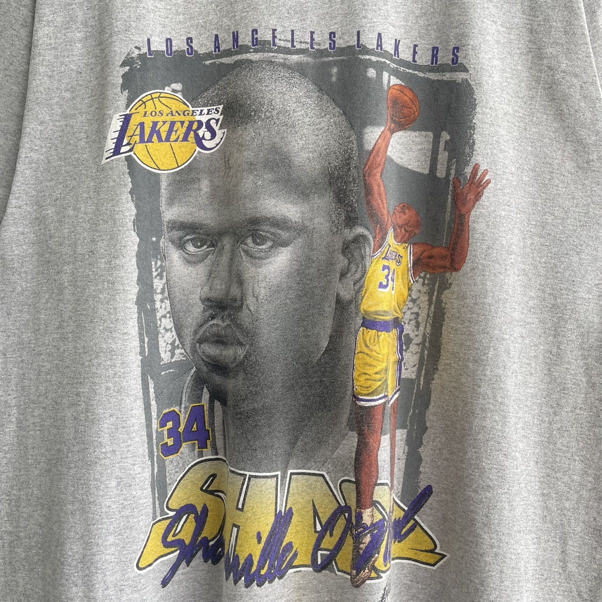Designer × NBA × Vintage Vintage Shaquille O Neal LA Lakers Tee Shirt Size US XL / EU 56 / 4 - 2 Thumbnail