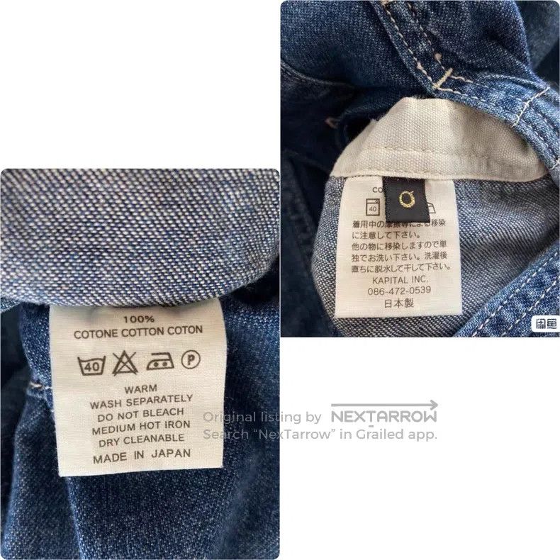 Kapital Kapital Blue-dyed soft denim dress Size XS / US 0-2 / IT 36-38 - 9 Thumbnail