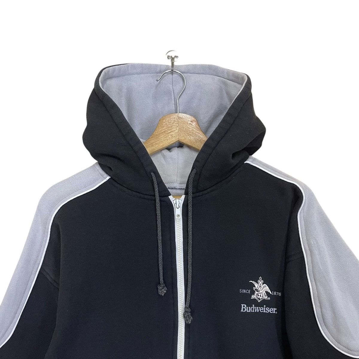 Budweiser × Japanese Brand × Vintage Budweiser Big Logo Zipper Hoodie Size US L / EU 52-54 / 3 - 6 Thumbnail
