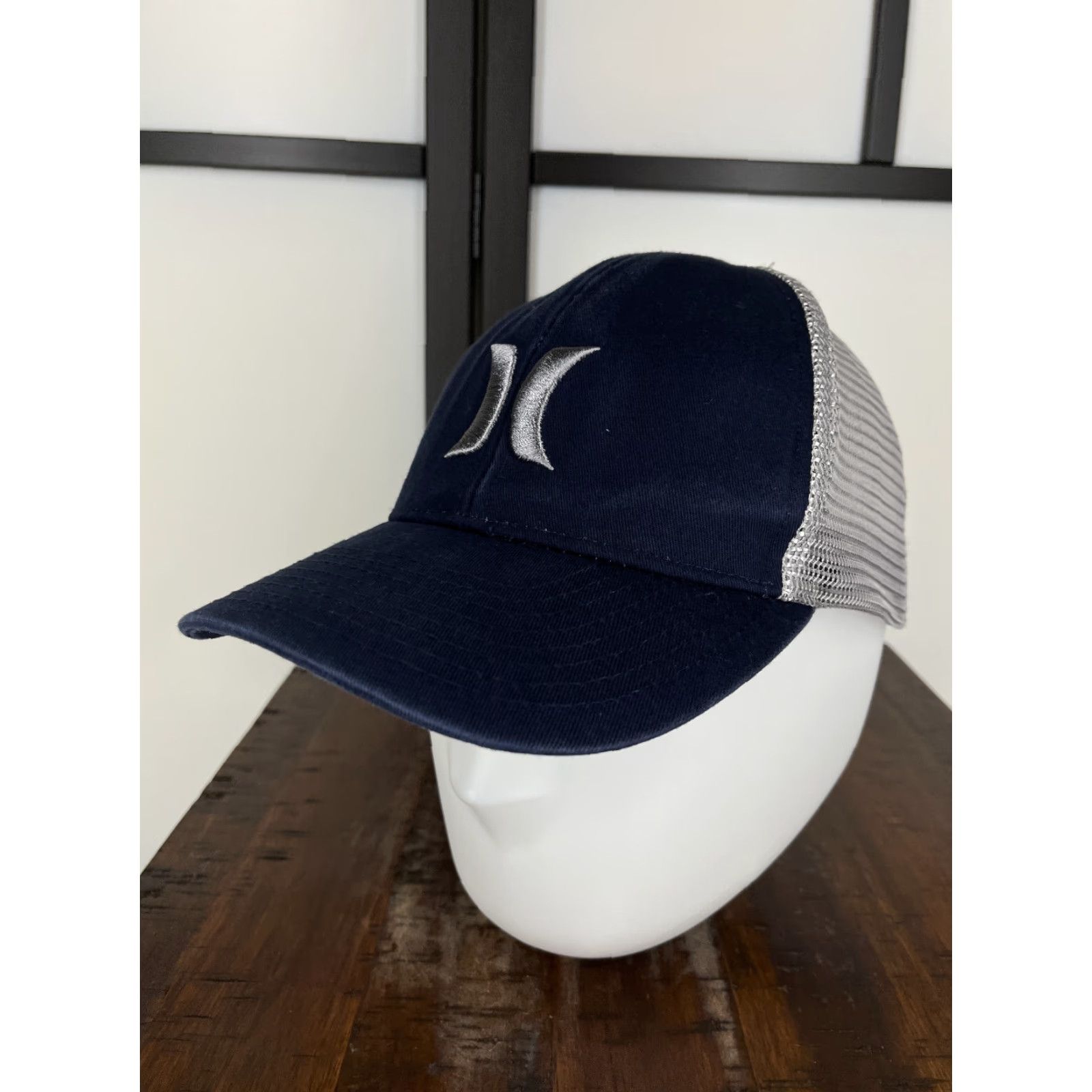 Hurley VINTAGE not applicable. Title: Hurley Hat Cap Snap Back Adult One Size Blue Gray Trucker Cotton Blend Skater Size ONE SIZE - 4 Thumbnail