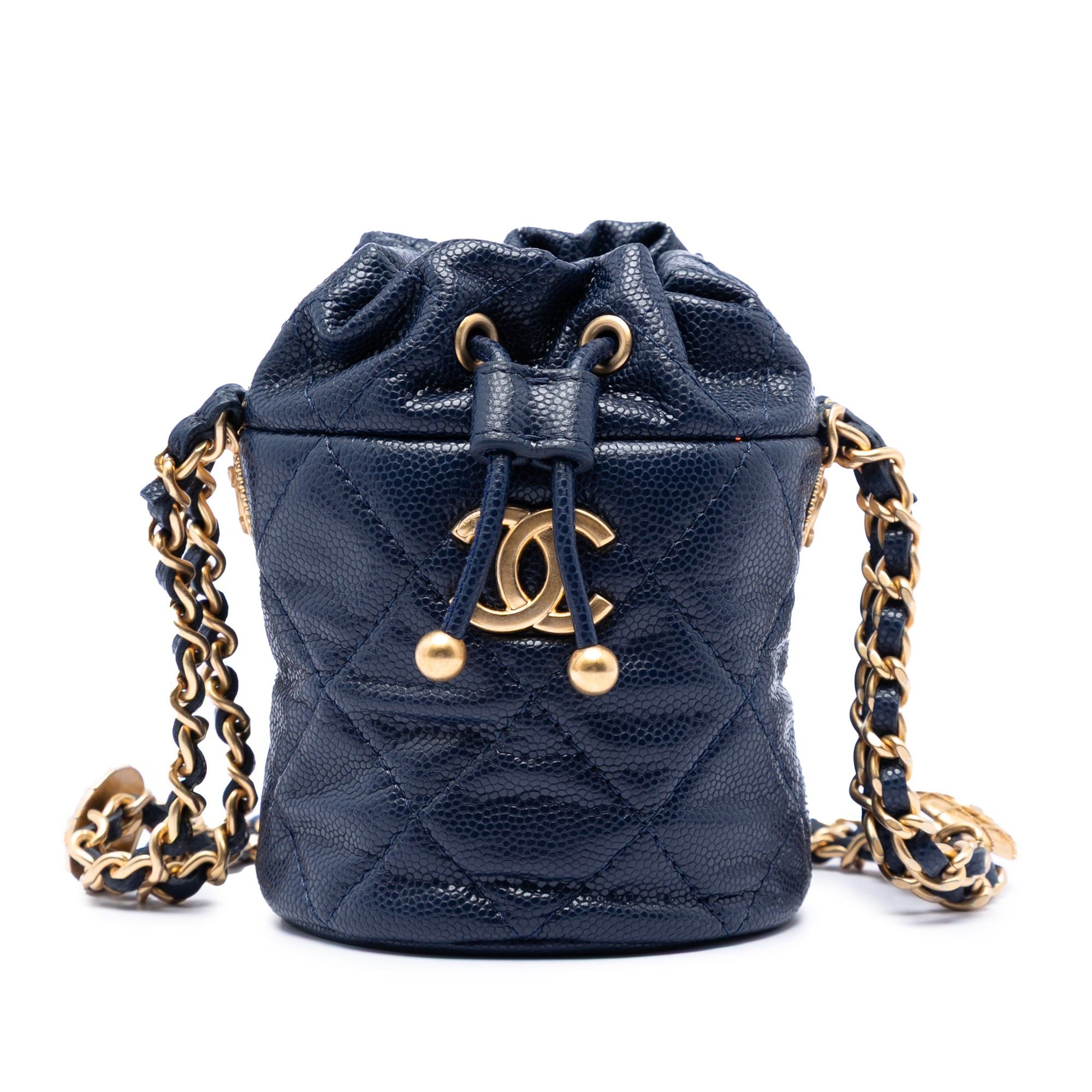 Chanel Mini Quilted Caviar Medallion Charms Drawstring Bucket Bag Size ONE SIZE - 1 Thumbnail