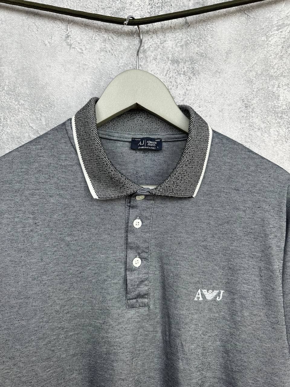 Giorgio Armani Armani Jeans Textured Pique LS Polo Shirt Men's Size L Size US L / EU 52-54 / 3 - 4 Thumbnail