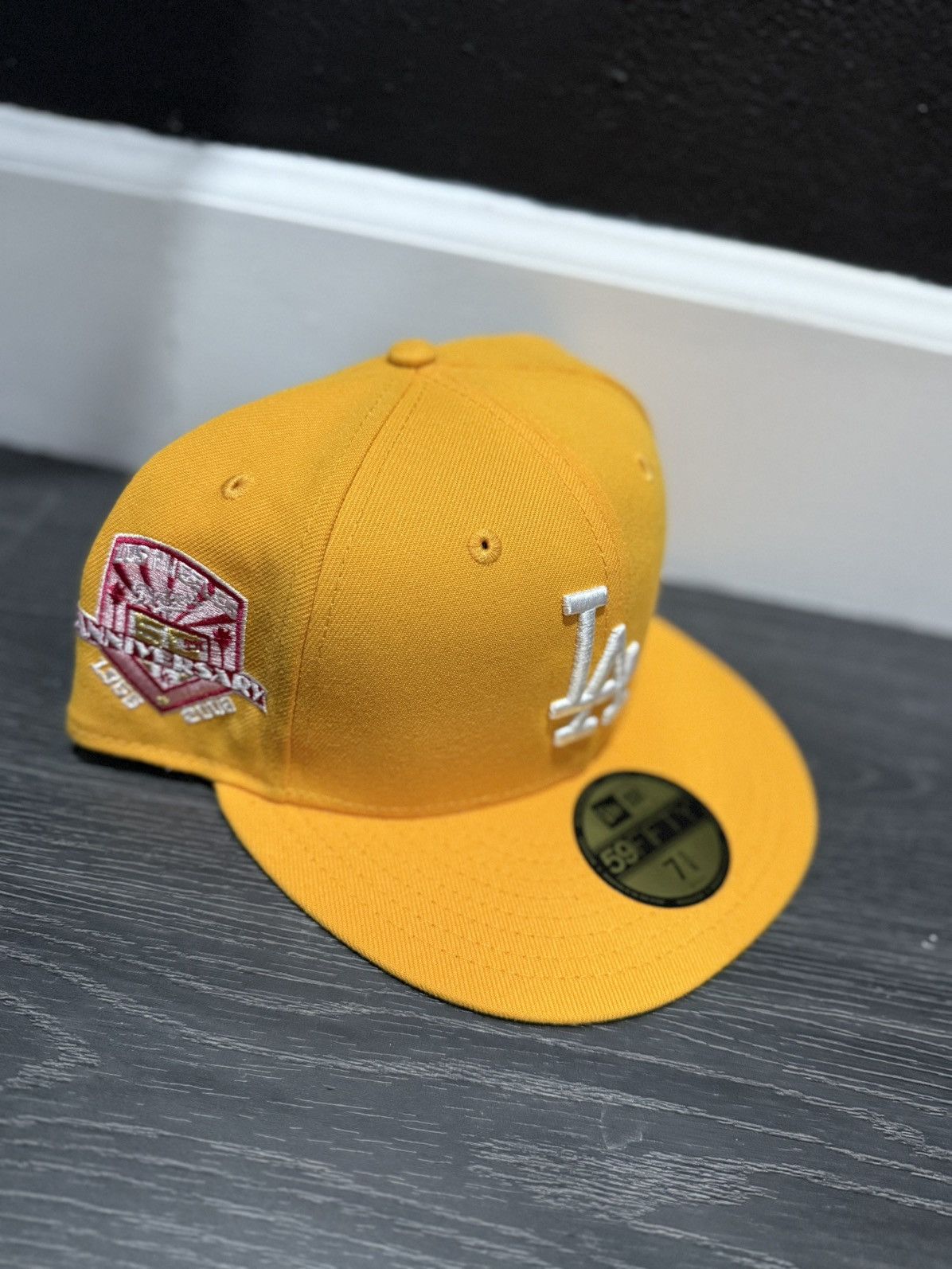 New Era LA Dodgers New Era Hat/ Pink Bottom (Pink Lemonade) Size 46 - 1 Thumbnail