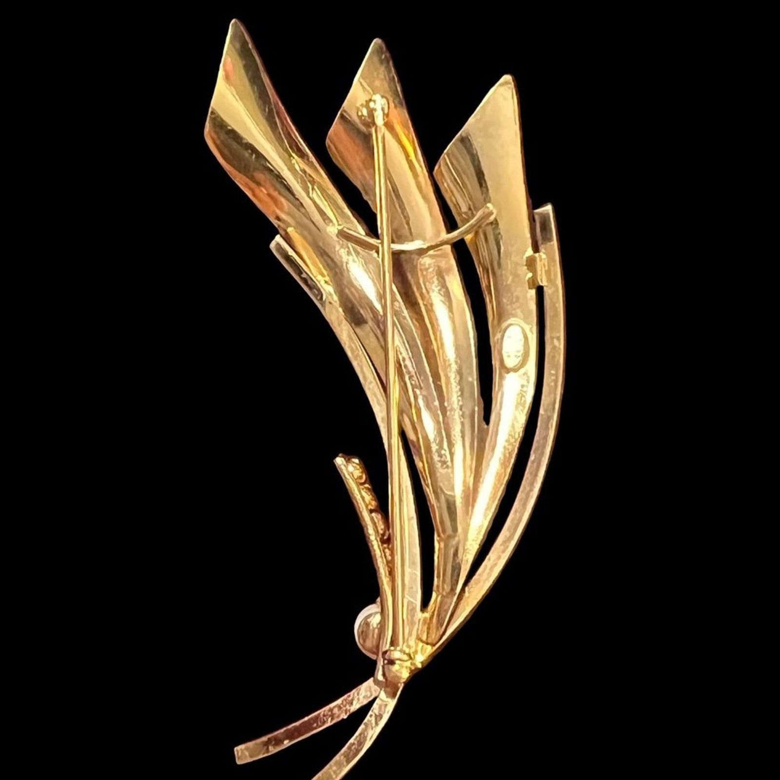 & Other Stories Vintage - Wells 14kt GF Real Pearl Garnet Brooch Pin Size ONE SIZE - 2 Thumbnail