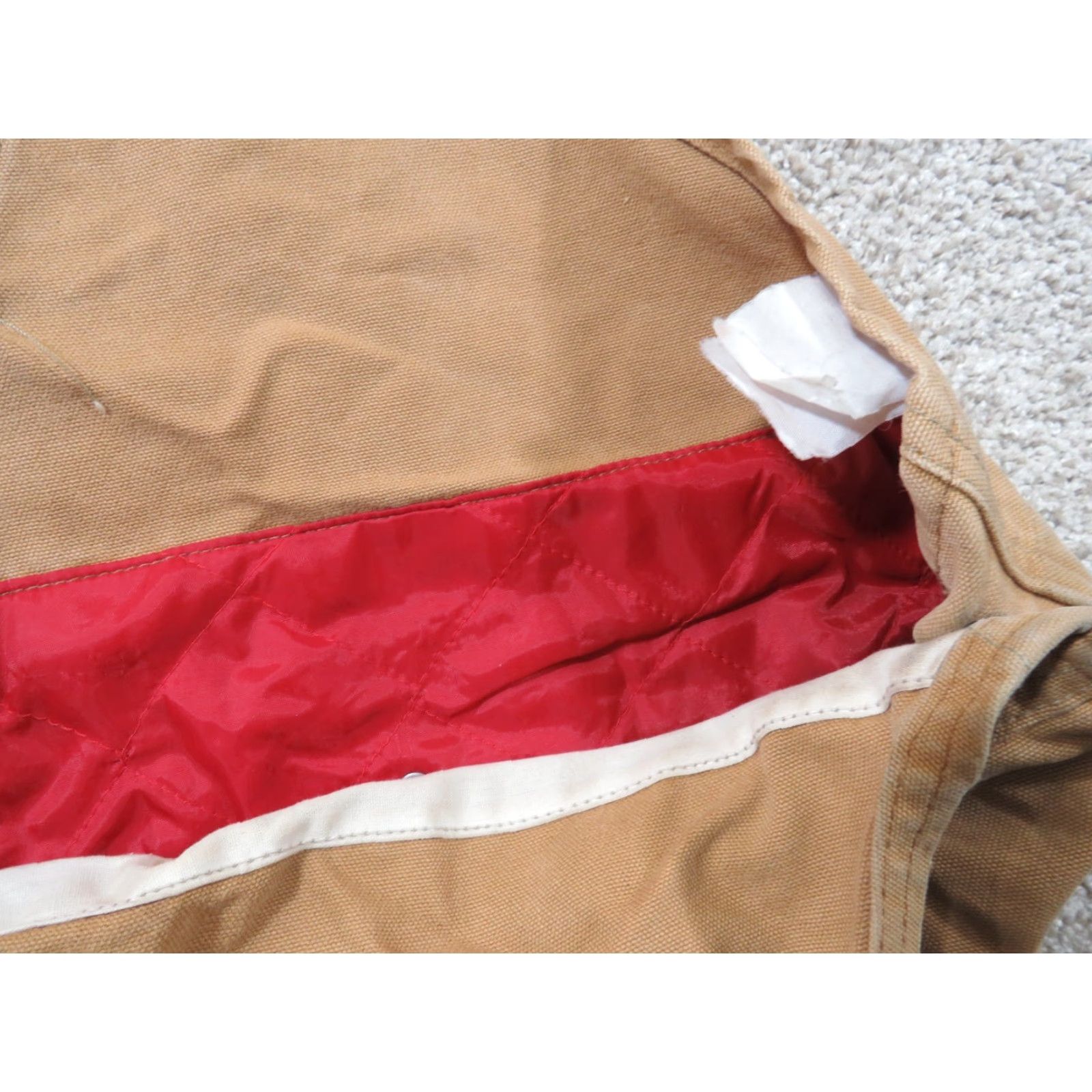 Carhartt VINTAGE Carhartt Bib Overalls Canvas Duck Insulated 44X29.5 Brown USA Mens Workwear 5-Pocket Zipper Button Front Pants Size US 44 / EU 60 - 7 Thumbnail