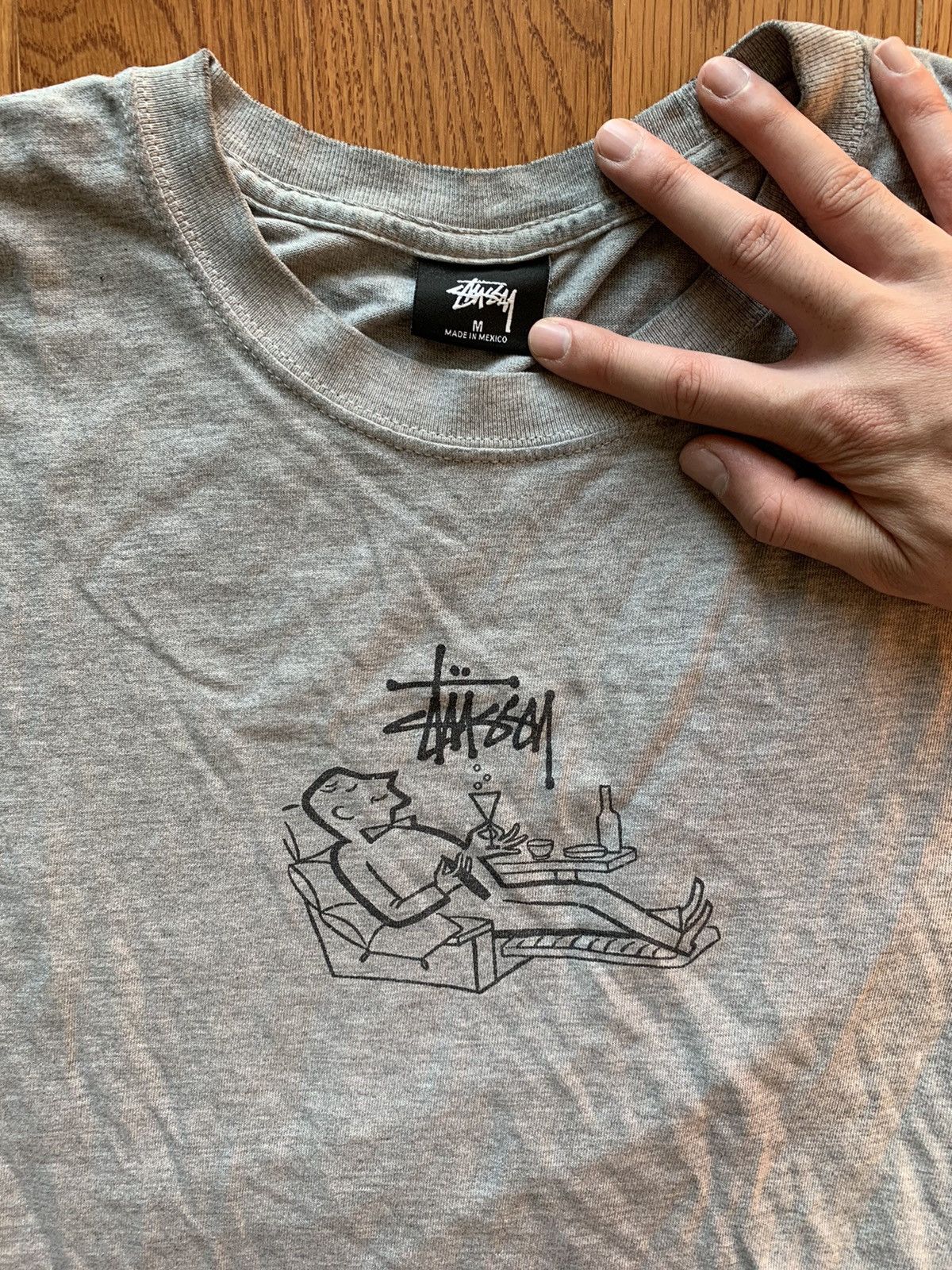 Stussy Stussy Grey Graphic Tee Size US M / EU 48-50 / 2 - 3 Thumbnail