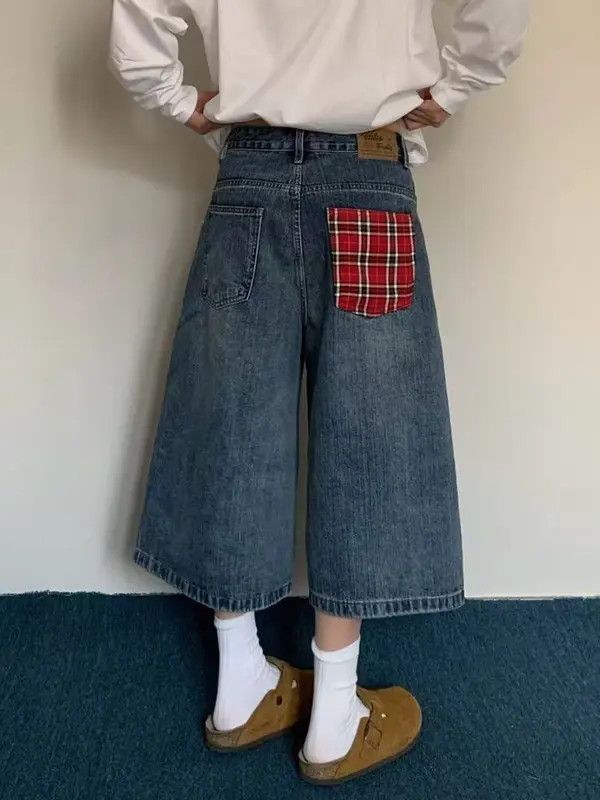 Japanese Brand VIBE Blue street washed vintage denim shorts y2k Size US 32 / EU 48 - 5 Thumbnail