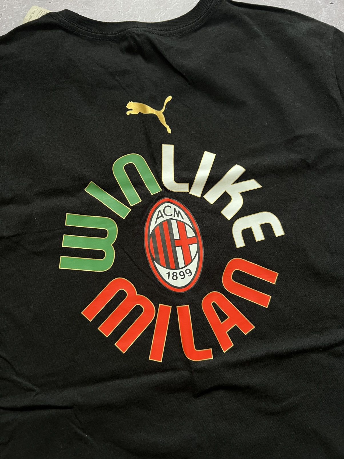 Puma AC Milan Scudetto 2022 T-Shirt Black Size XL New Size US XL / EU 56 / 4 - 11 Thumbnail
