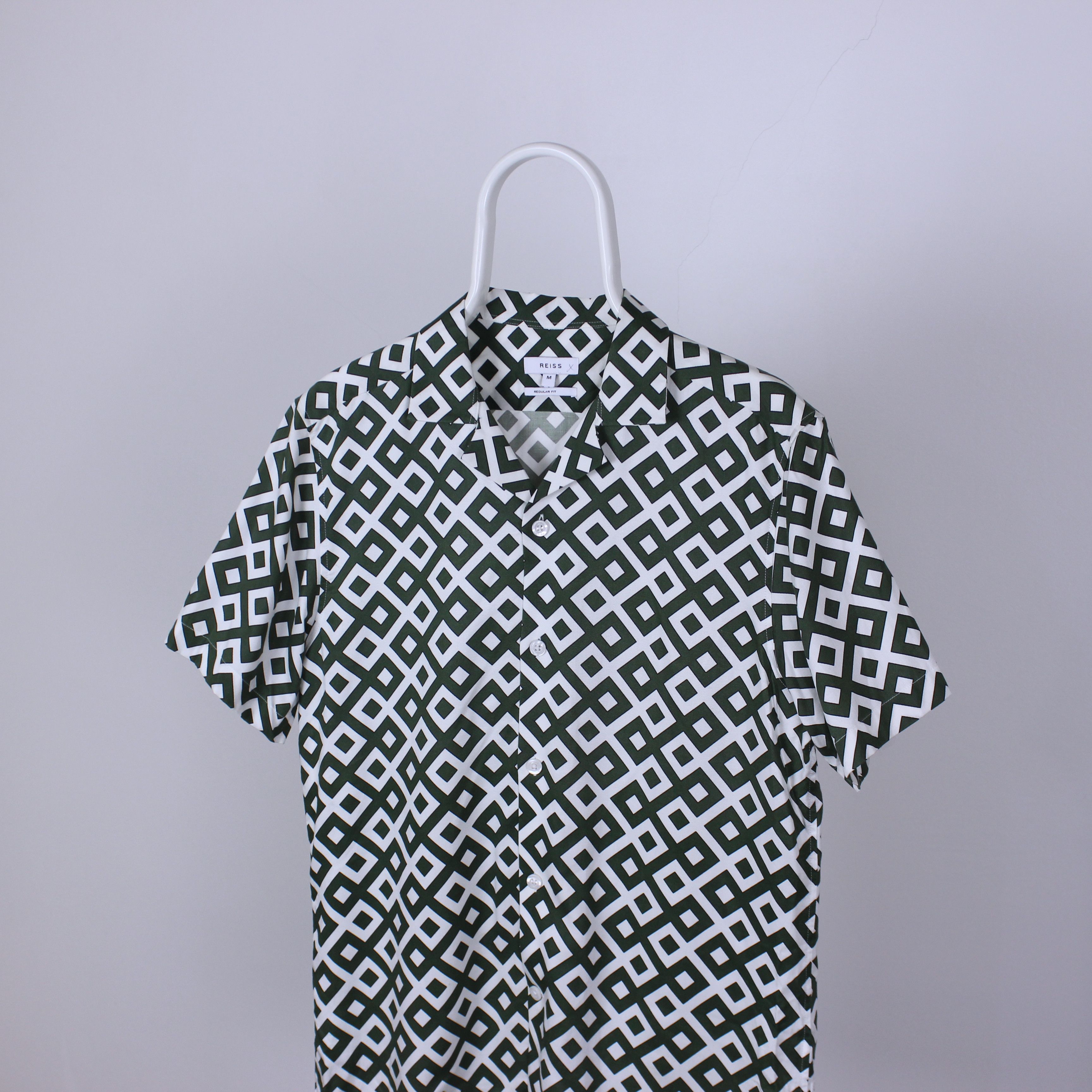 Reiss Reiss shirt Valencia Cuban Collar Geo Print Shirt M Size US M / EU 48-50 / 2 - 2 Thumbnail