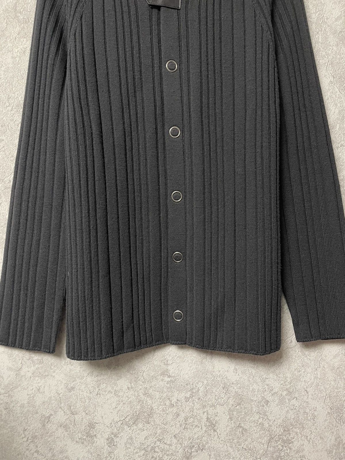 Armani Collezioni Vintage Armani Collezioni Black Wool Ribbed Sweater Luxury Size US L / EU 52-54 / 3 - 3 Thumbnail