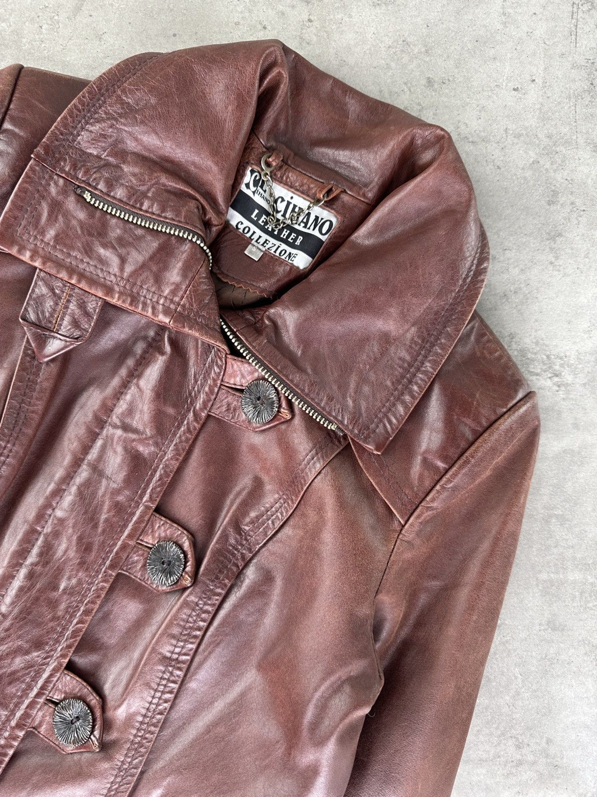 Japanese Brand Vintage Leather Jacket Size S / US 4 / IT 40 - 4 Thumbnail