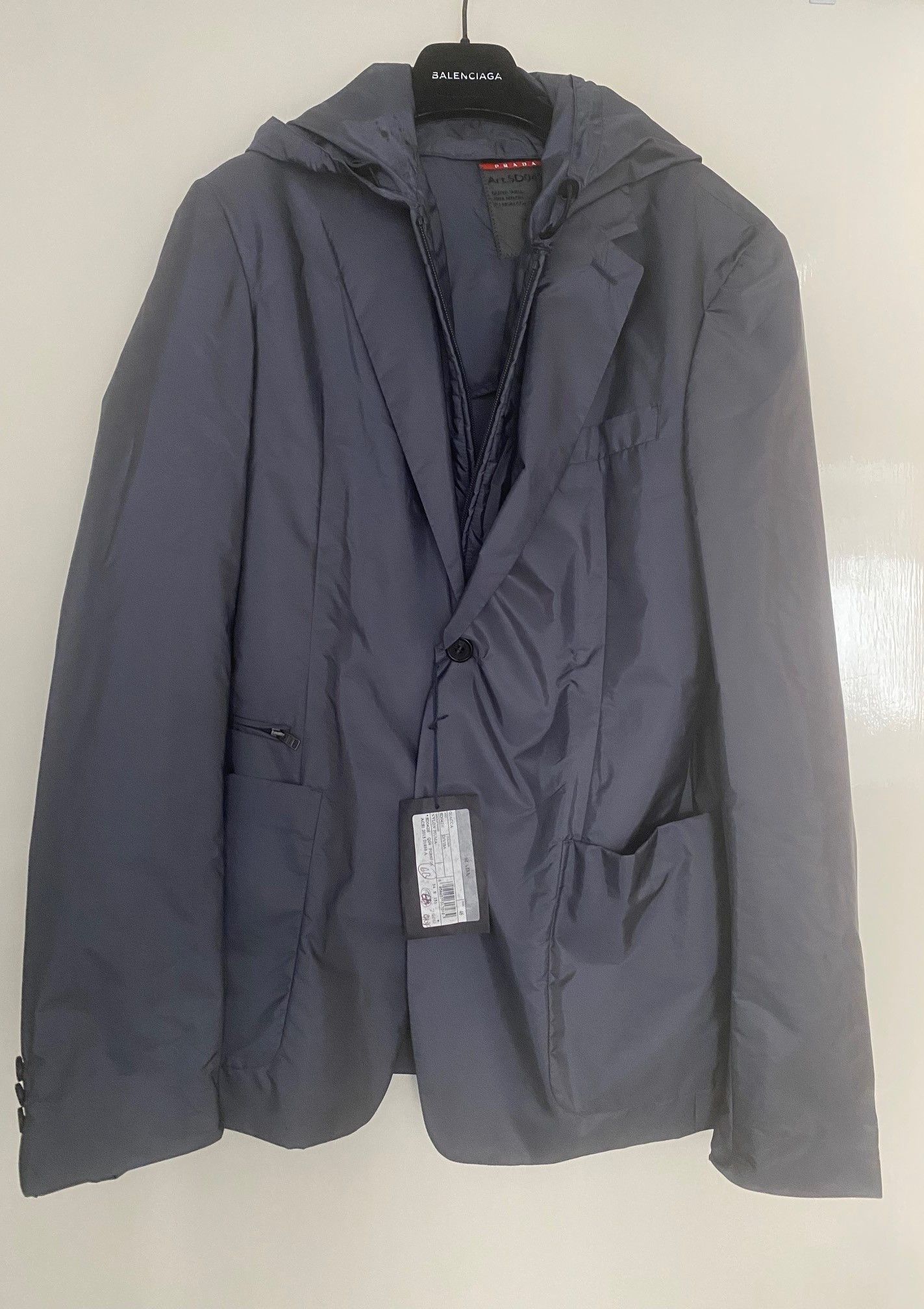 Prada PRADA double layer blazer style hooded nylon jacket Size US S / EU 44-46 / 1 - 3 Thumbnail