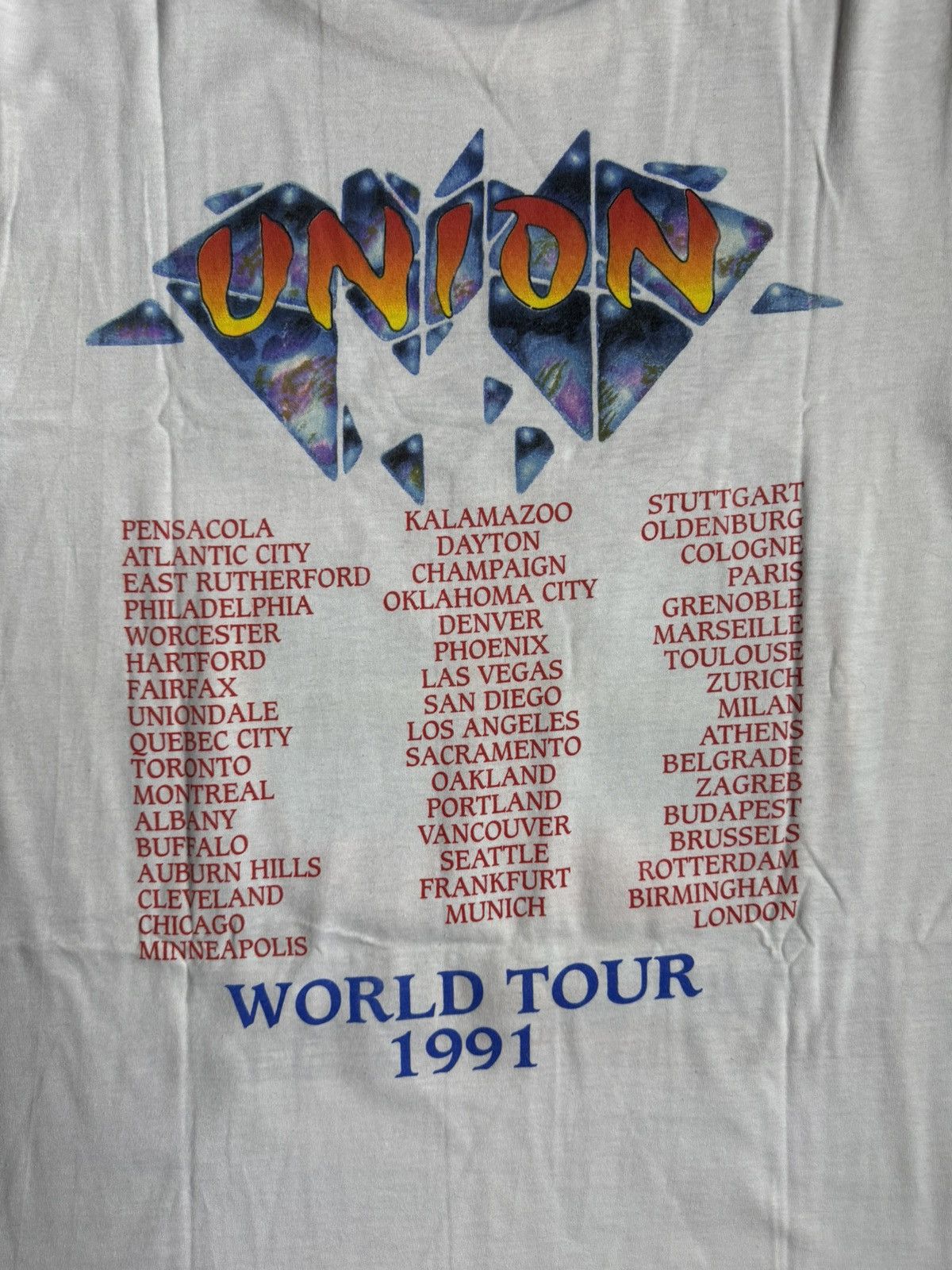 Vintage Rare Vintage Yes 90s Union Tour Band Tee Single Stitch Size US L / EU 52-54 / 3 - 4 Thumbnail