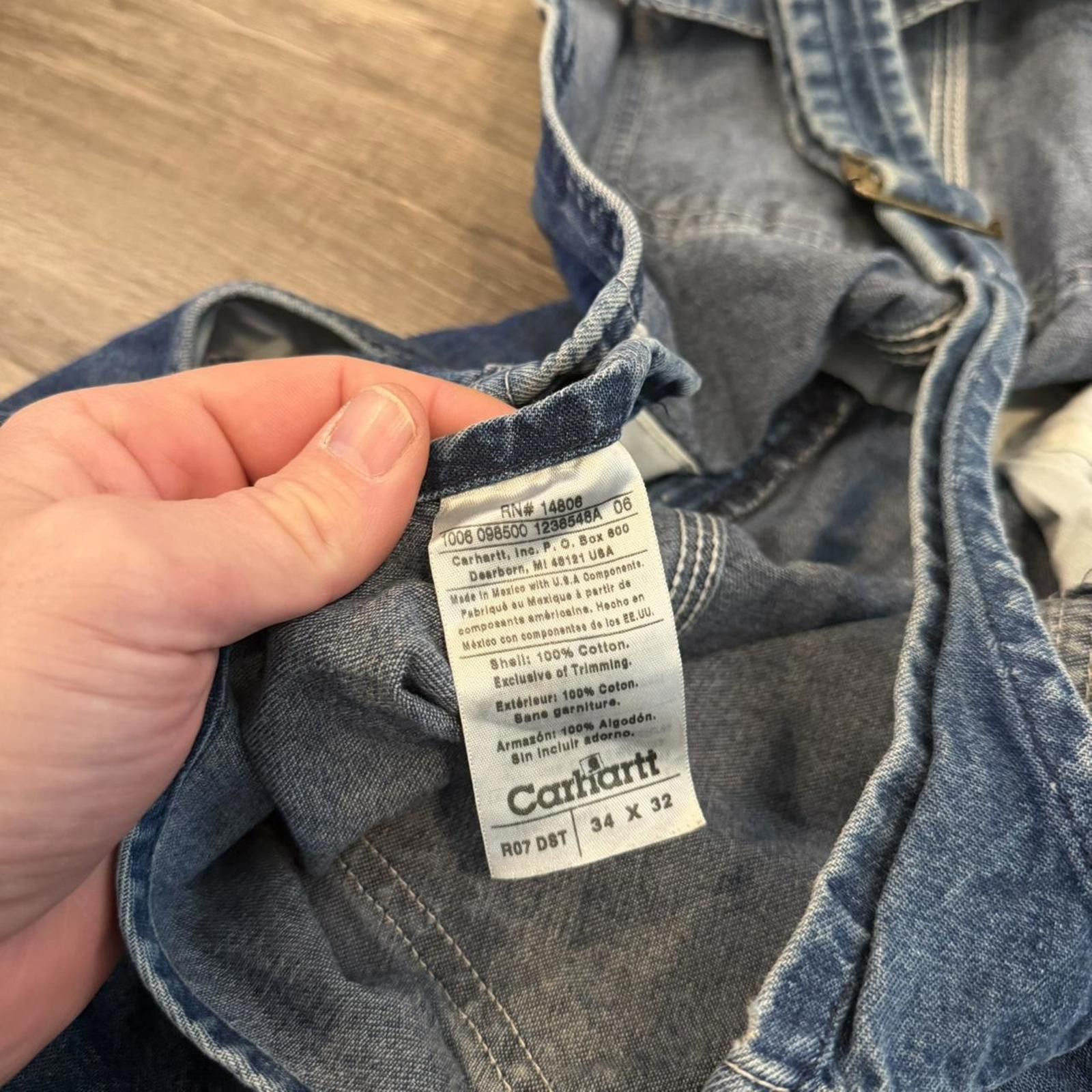 Other vintage carhartt denim overalls 0s 34x30 Size US 34 / EU 50 - 8 Thumbnail