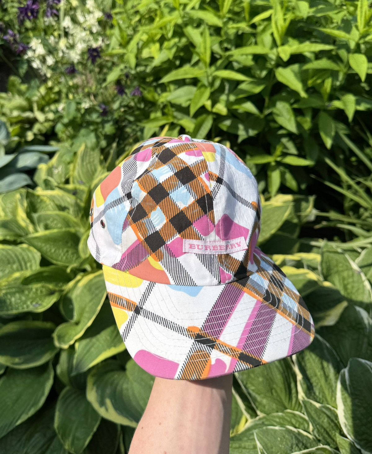 Vintage Burberry Nova Check Multicolor Cap Rare