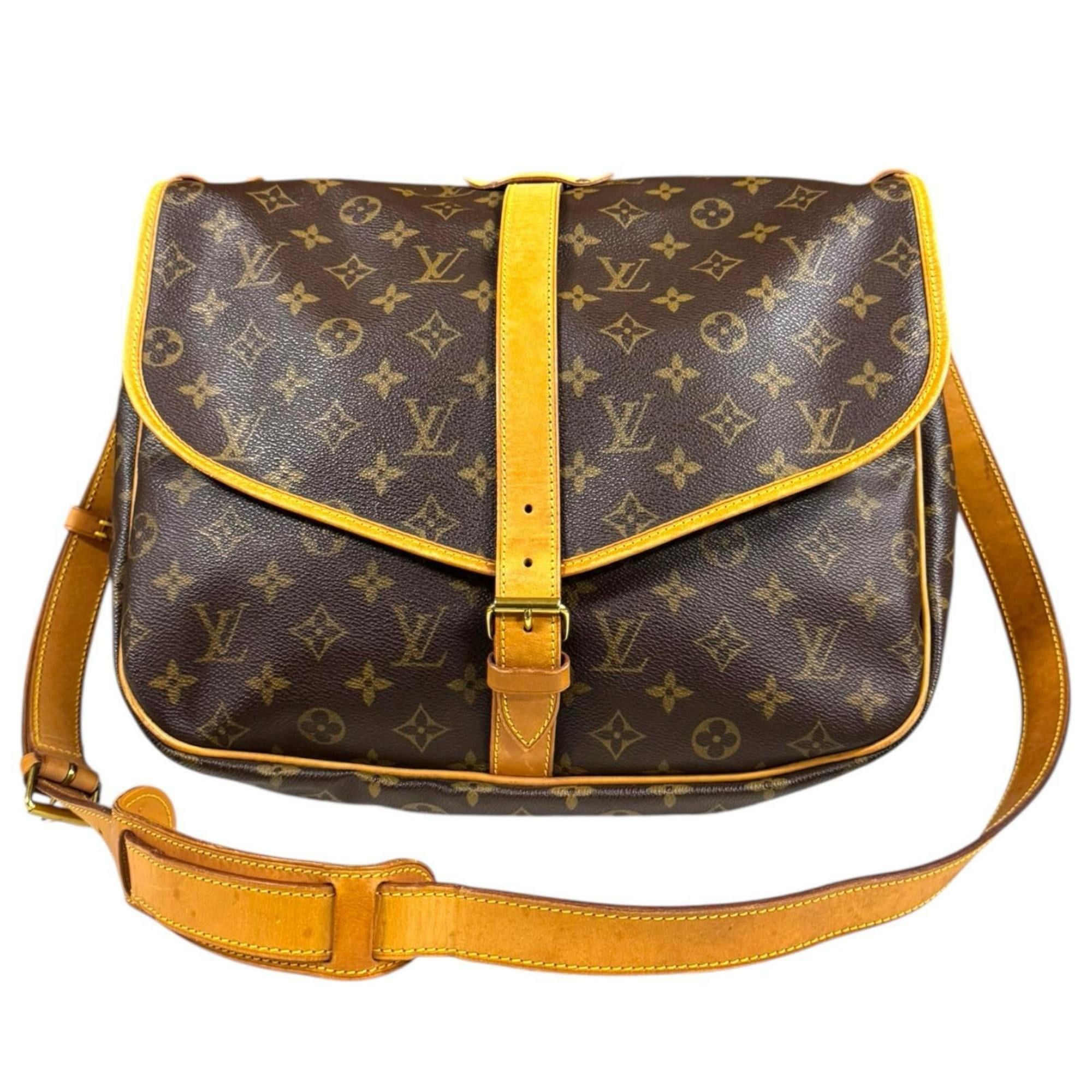 Louis Vuitton Pre-owned Louis Vuitton Saumur 35 Monogram Shoulder Bag in Canvas (M42254) Brown, Women's Size ONE SIZE - 1 Thumbnail