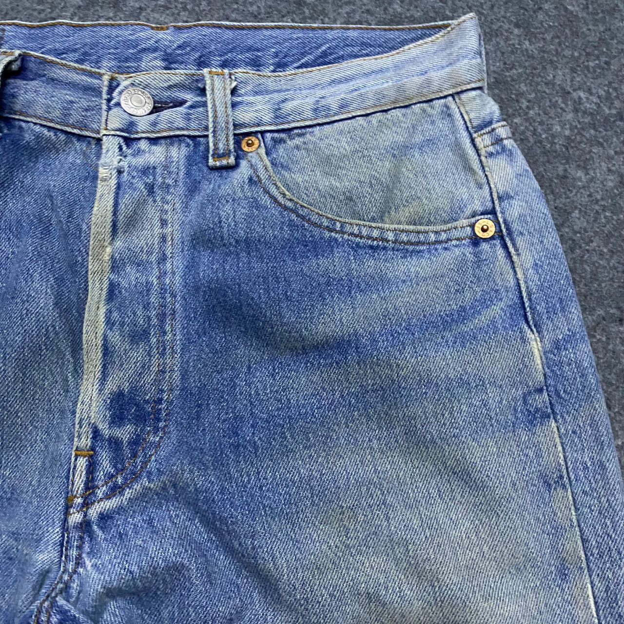 Levi's 💥Vintage Levis 501xx Distressed Denim Kurt Cobain Style s Size US 29 - 7 Thumbnail