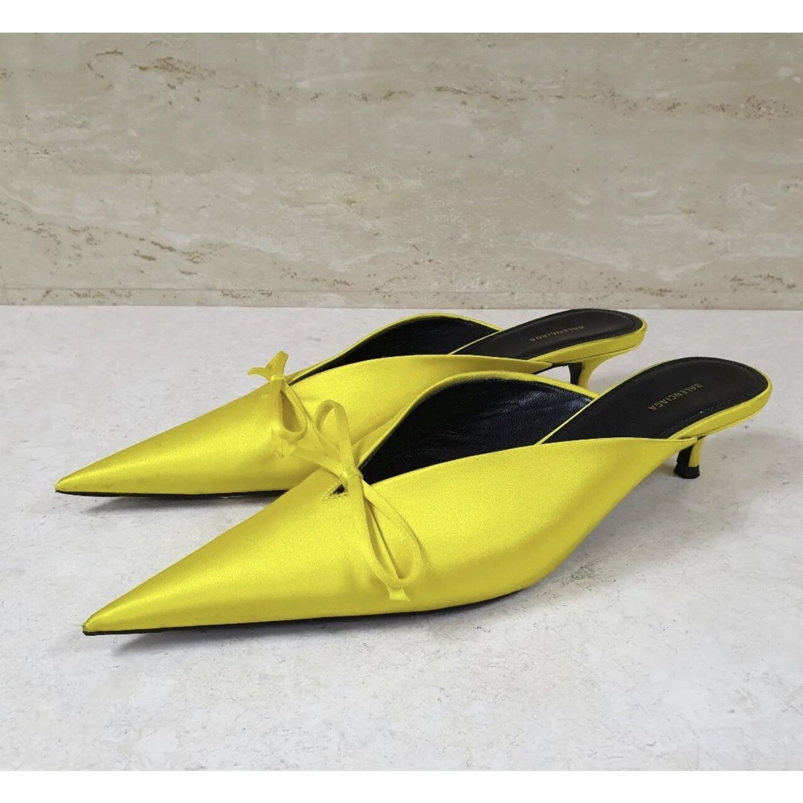 Balenciaga Balenciaga Yellow Textile Mules Sz.38 Size US 8 / IT 38 - 1 Thumbnail