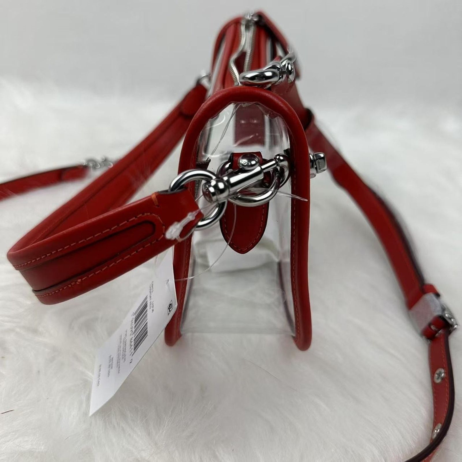 Coach Coach Stadium Swinger Crossbody Clear PVC Dust Bag CBH13 Red Size ONE SIZE - 5 Thumbnail
