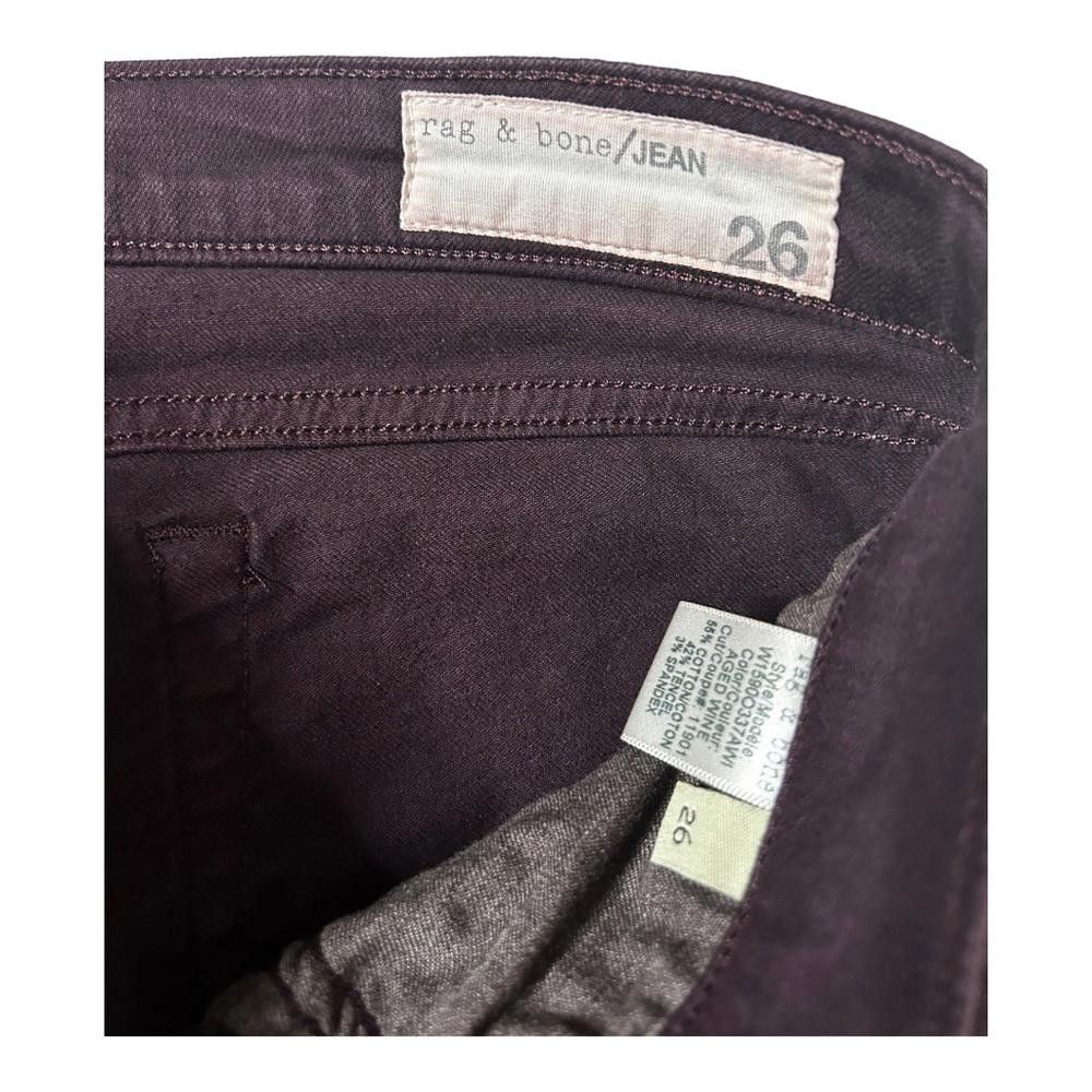 Rag & Bone rag & bone l The Dre Wine Skinny Jeans Size 26 Size 26" / US 2 / IT 38 - 8 Thumbnail