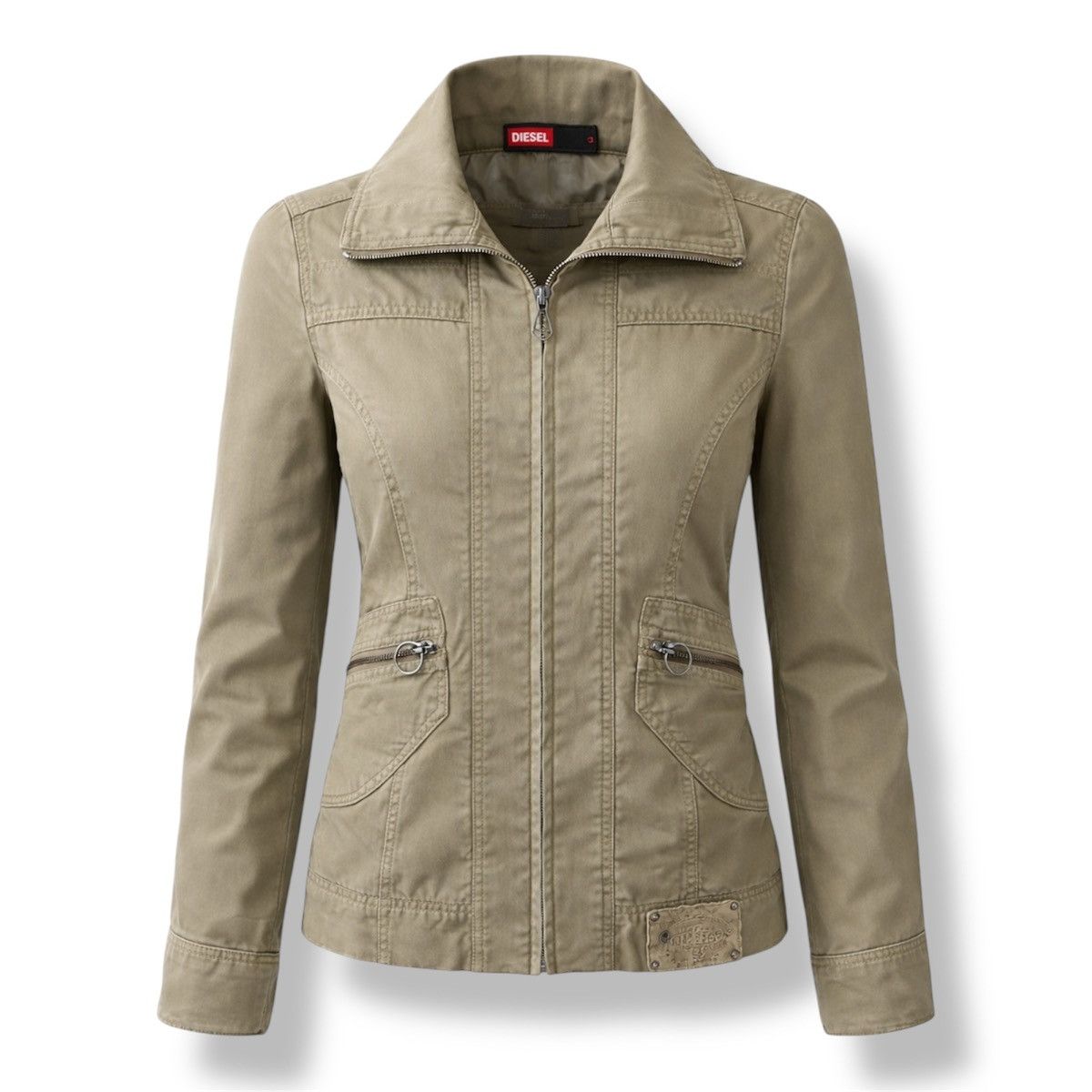 Diesel 90s Vintage DIESEL Womens Archive Jacket Avant Garde Green M Size M / US 6-8 / IT 42-44 - 1 Thumbnail