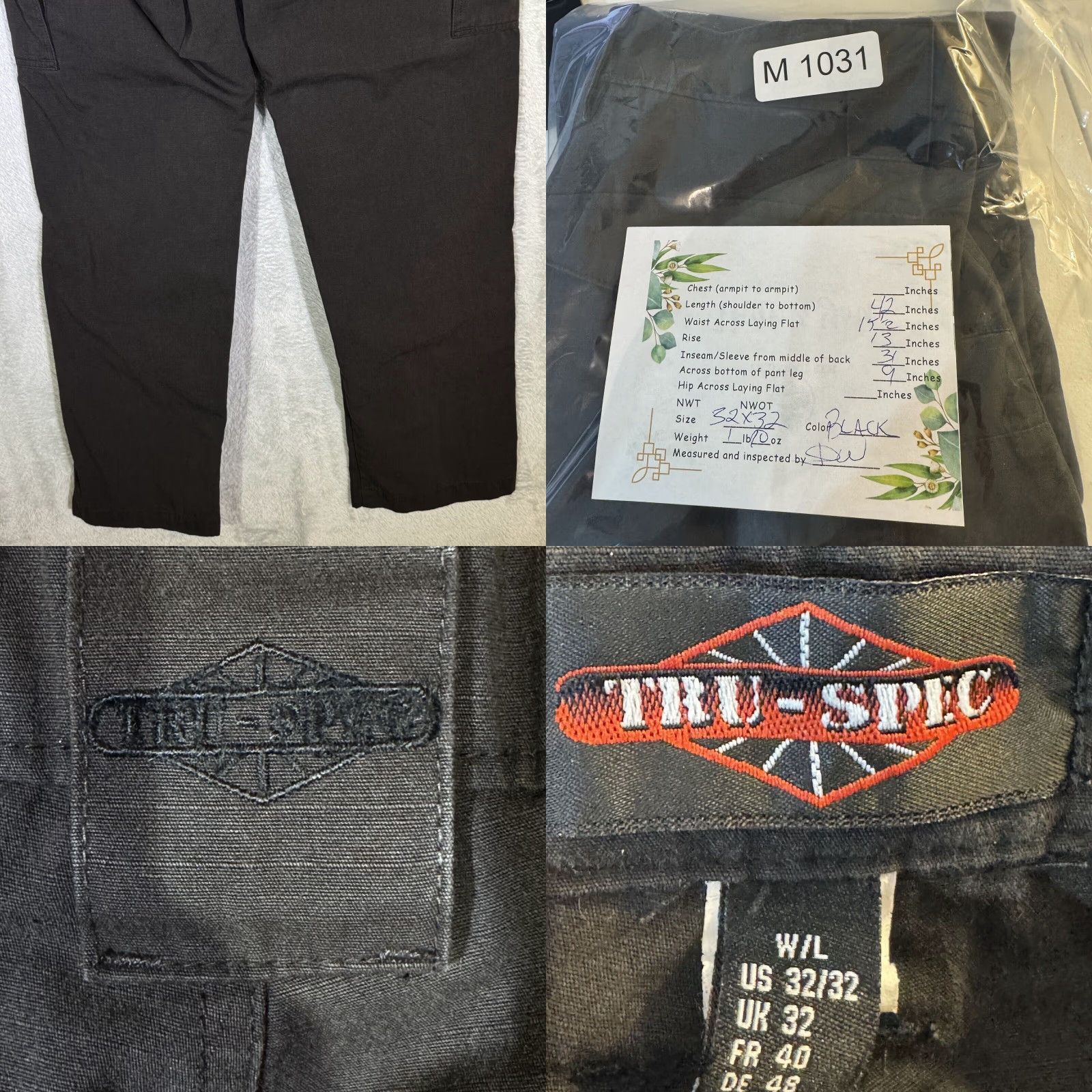 Vintage Tru-Spec Pants Men’s 32x32 Black Tactical Cargo Cotton High-Rise Straight Leg Size US 32 / EU 48 - 8 Thumbnail