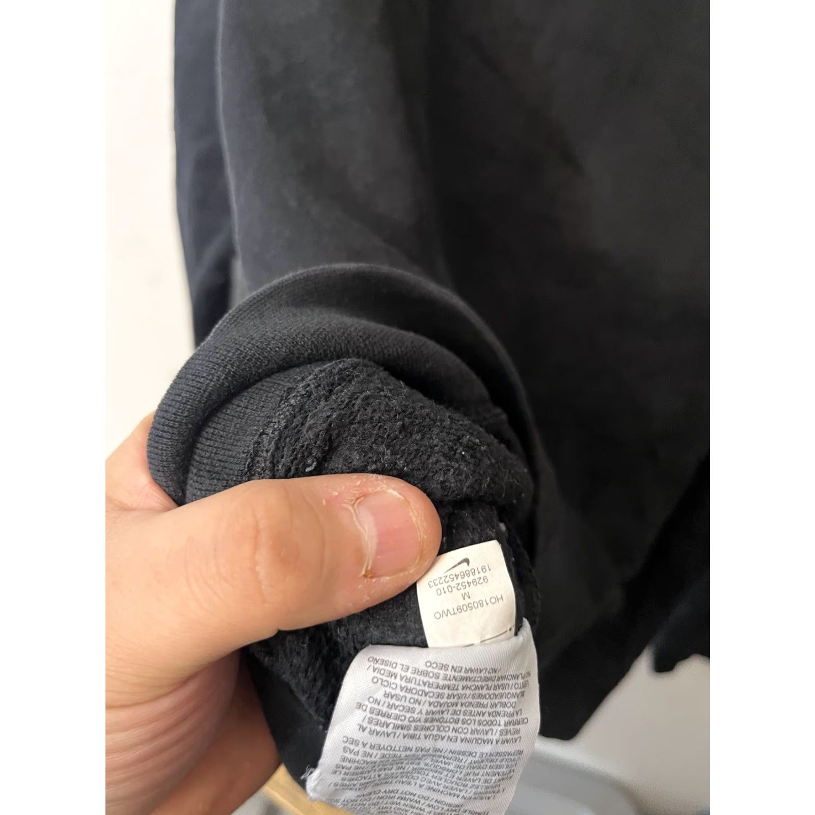 Nike Nike Black 1/2-Zip Jersey Sweatshirt Swoosh Logo Cotton Blend M Men's Pullover Knit Cotton Black 1/2 Zip Size US M / EU 48-50 / 2 - 5 Thumbnail