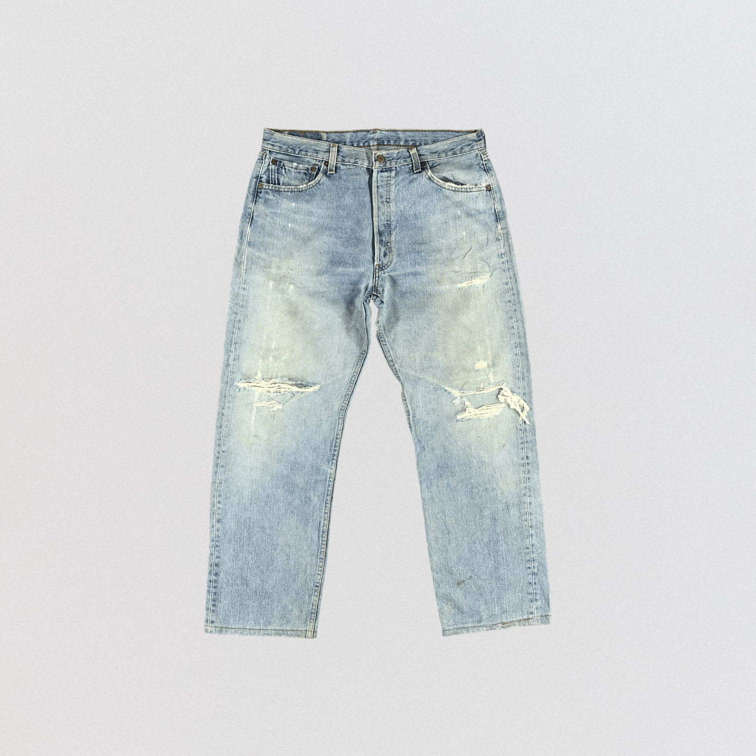 Levi's Vintage 90s Blue Wash Levis 501 Jeans-JM2856 Size US 35 - 1 Thumbnail