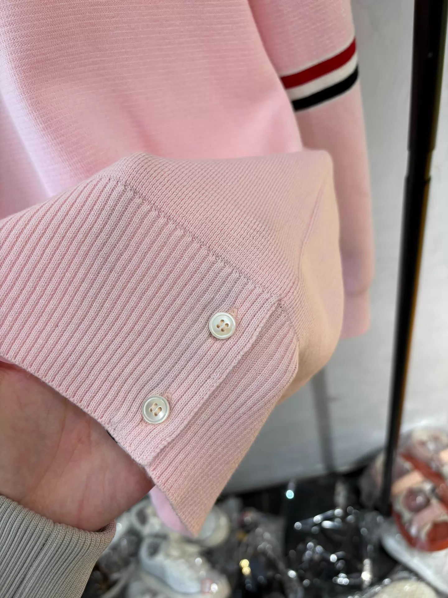 Thom Browne THOM BROWNE Sakura Pink Knit Sweatshirt Deadstock S2 Size XS / US 0-2 / IT 36-38 - 3 Thumbnail