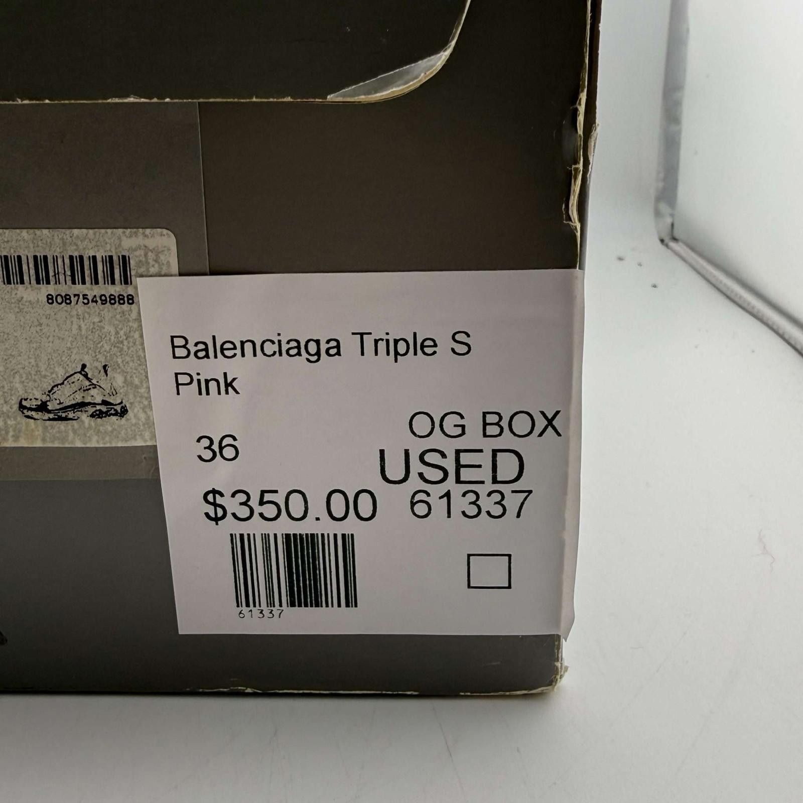 Balenciaga Balenciaga Triple S Pink Sneakers 36 Used with Box Size US 6 / EU 39 - 9 Thumbnail