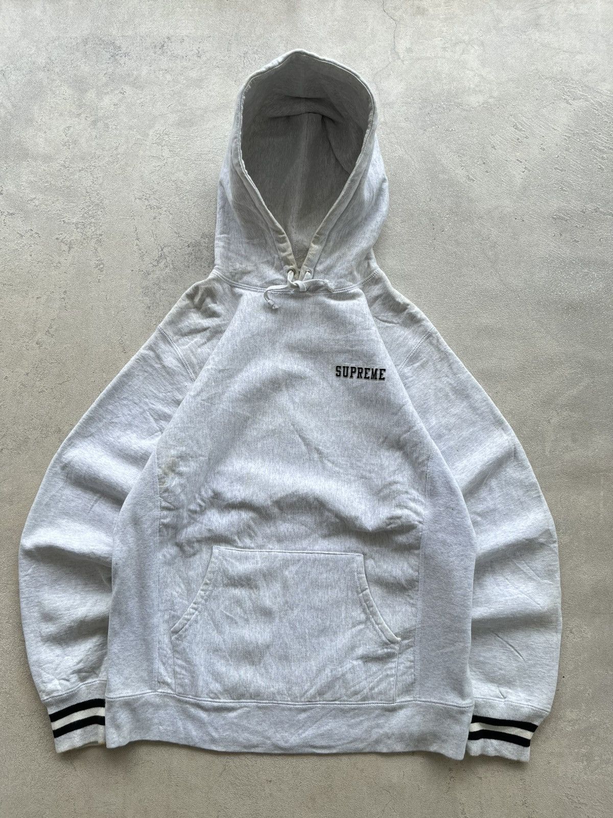 Supreme Supreme FW07 striped crest hoodie | Grailed
