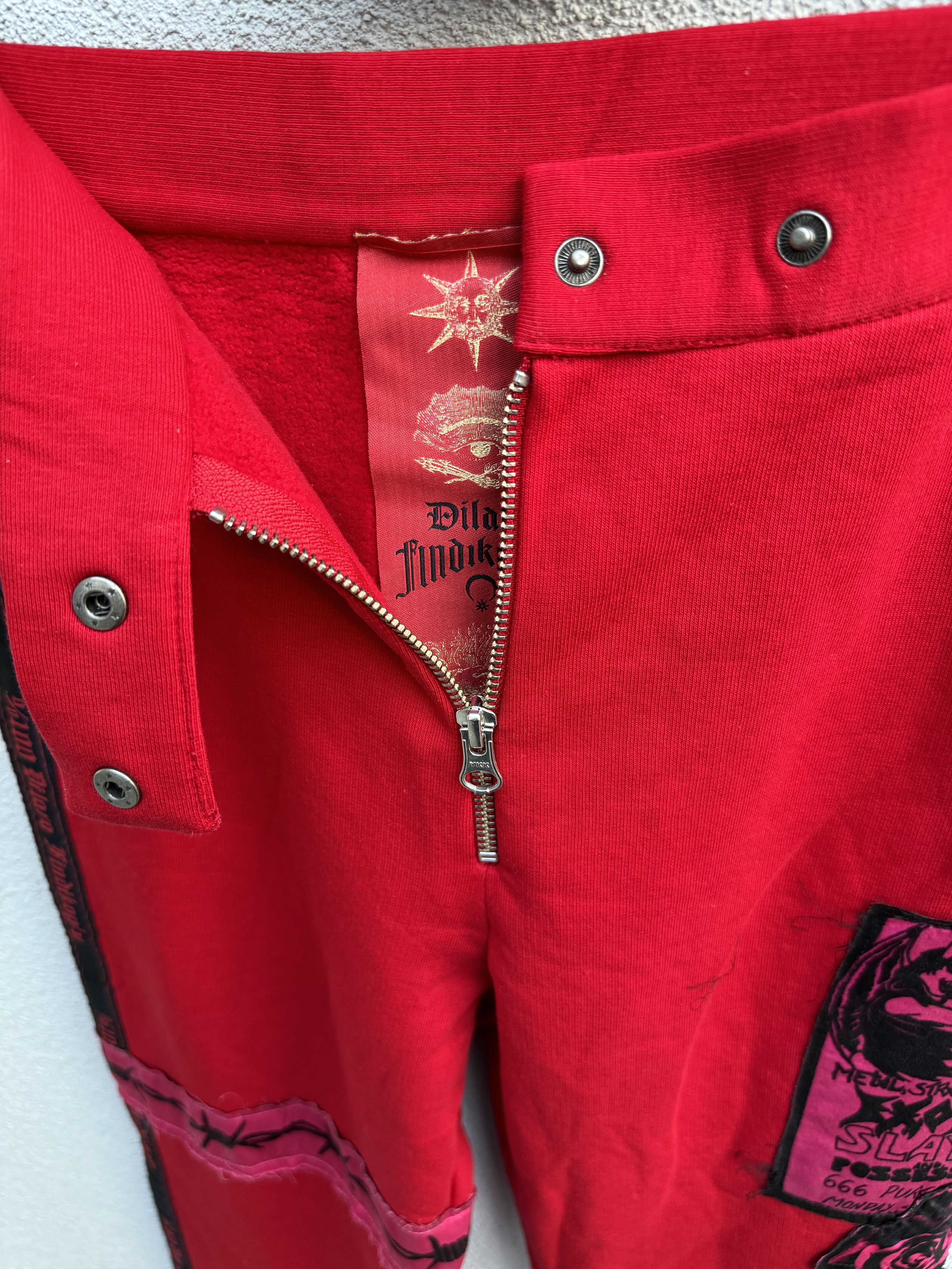 Dilara Findikoglu Dilara Findikoglu Women's Red DARK ANGEL JOGGERS Size 27" / US 4 / IT 40 - 7 Thumbnail