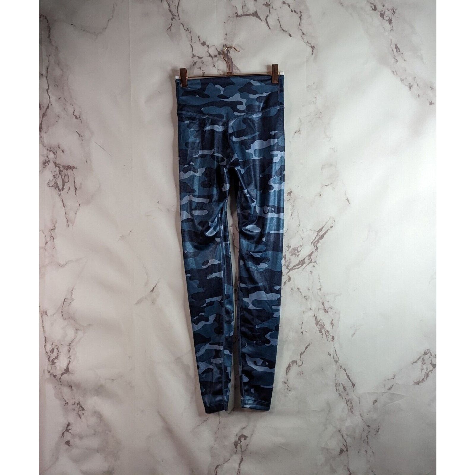 Nike Nike Leggings Women XS Blue Camo Shimmer High Rise Crop One Size 26" / US 2 / IT 38 - 6 Thumbnail