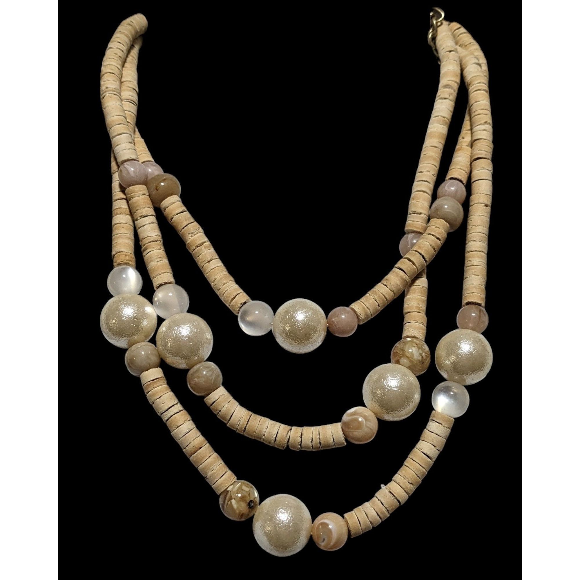 Chicos Chico's Wood Bubble Necklace Size ONE SIZE - 1 Thumbnail