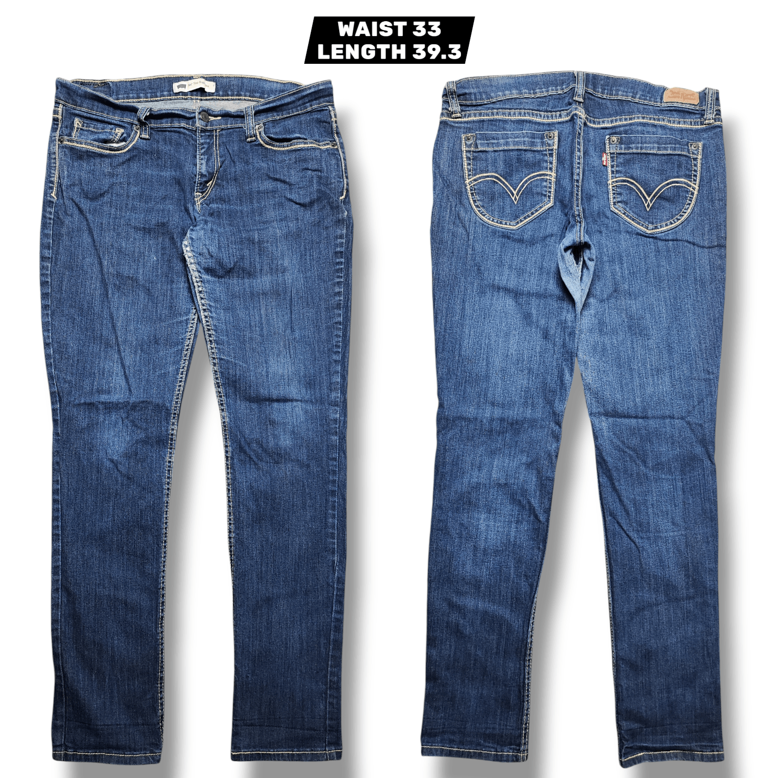 Levi's Vintage Y2K Levis 524 Too Superlow Rise Flared Denim Jeans Size 33" - 1 Thumbnail
