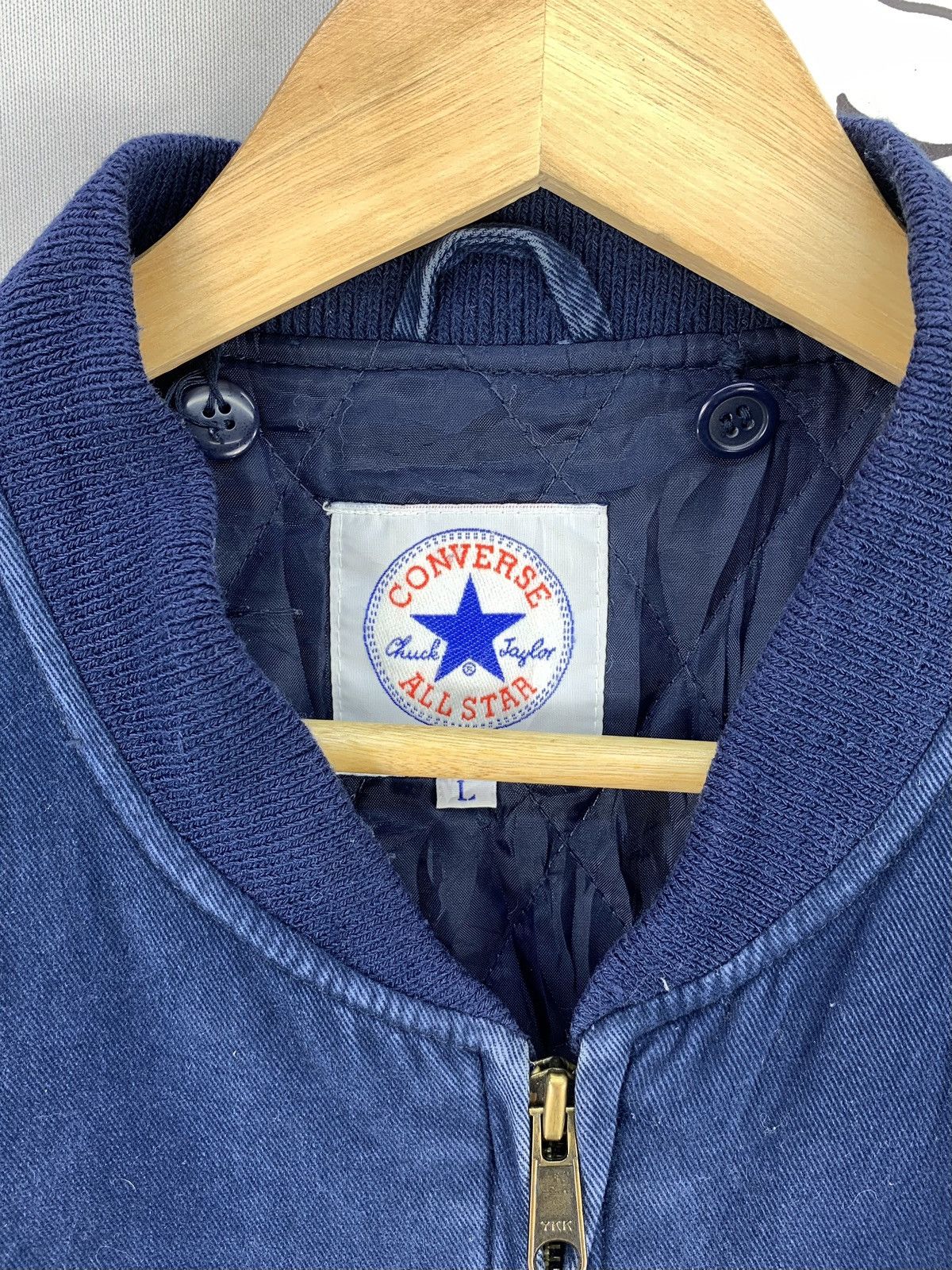 Converse Vintage 90s Era Converse All Star Embroidered Bomber Jacket Size US L / EU 52-54 / 3 - 4 Thumbnail