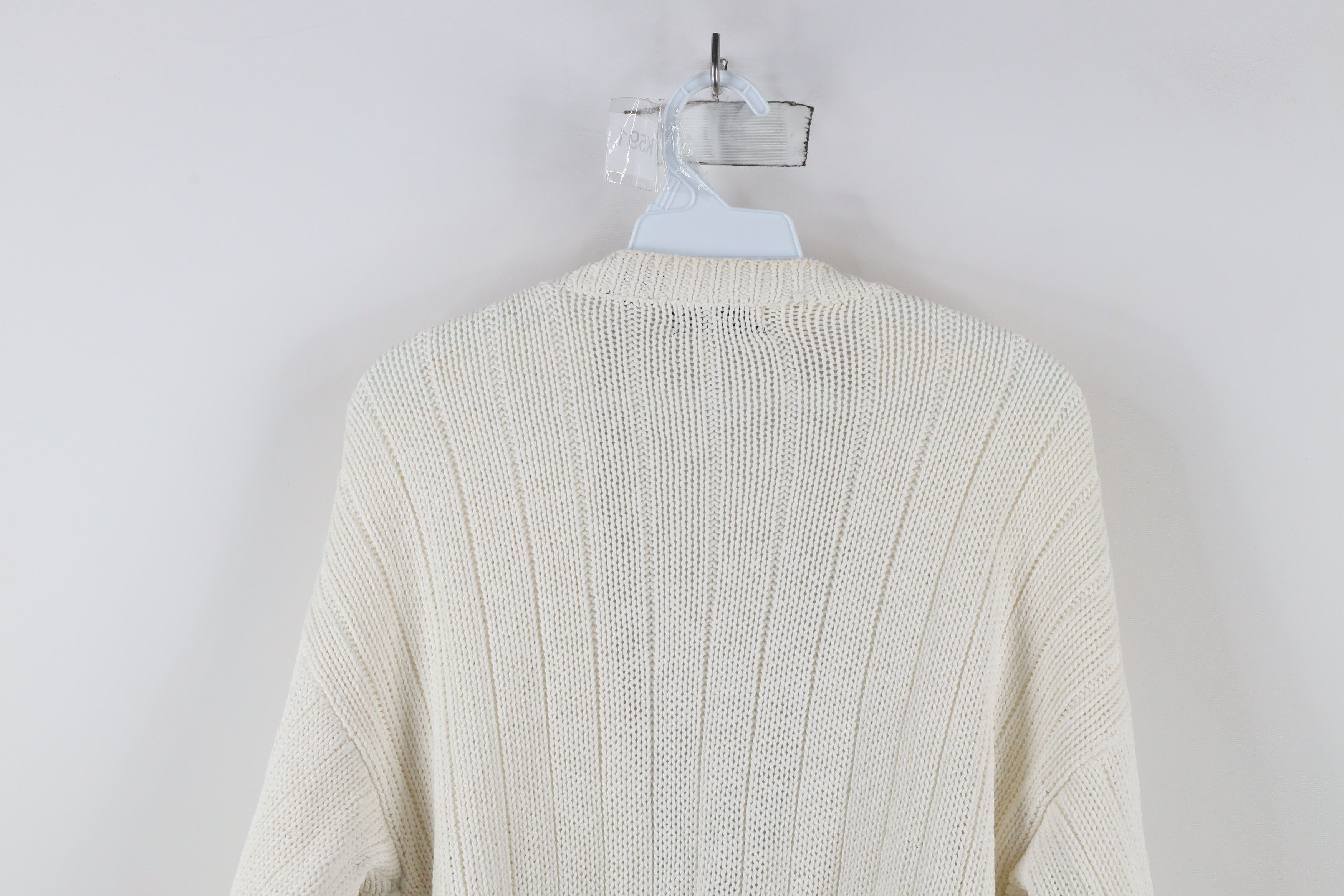 Vintage Vintage 90s Streetwear Cable Knit Fisherman Cardigan Sweater Size M / US 6-8 / IT 42-44 - 9 Thumbnail