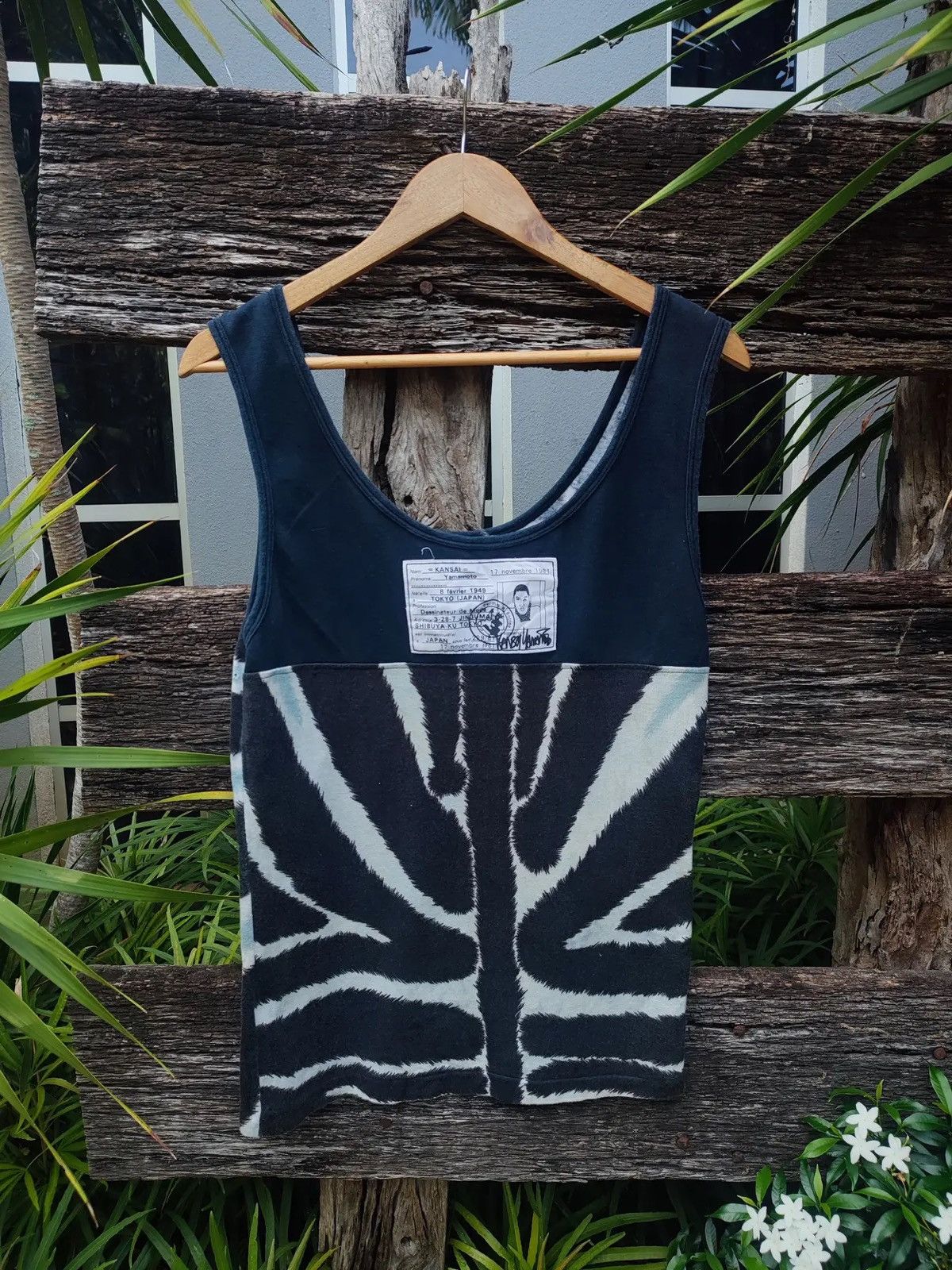 Vintage Kansai Yamamoto Zebra Print Tank Top — 1990s Era
