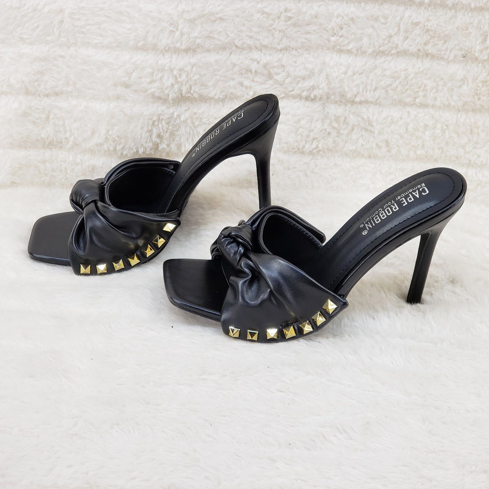 Other Darian Slip On Black Open Toe High Heel Clogs Mules Slides ( Size US 9 / IT 39 - 1 Thumbnail