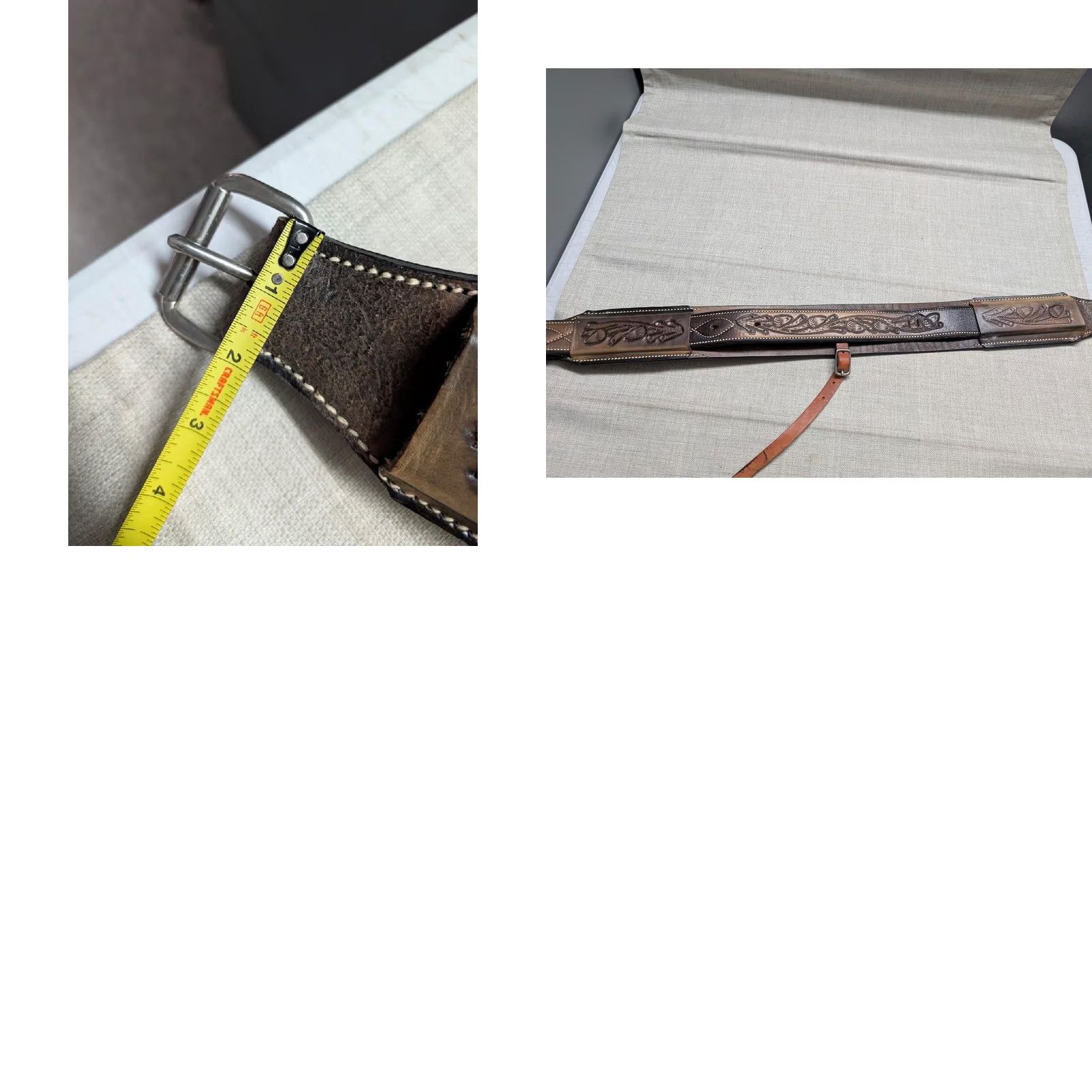 Vintage VINTAGE HOLSTER GUN BELT acrons TOOLED oak tree leather western Mens Size 42 Brown Size 42 - 10 Thumbnail